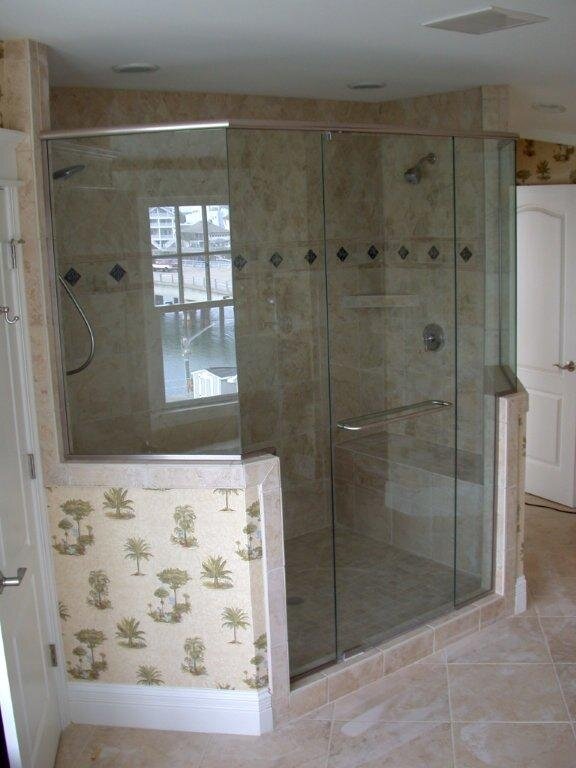Frameless Door with 4 Fixed Panels and Header.JPG