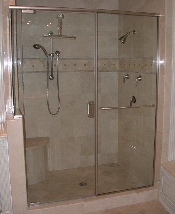 Frameless Door with Fixed Panel and 2 Fixed Panels on Knee Wall.jpg