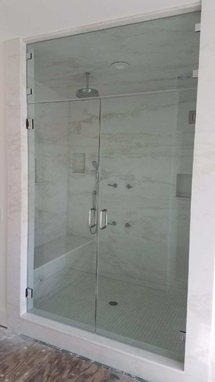 Frameless Double Doors with Transom Steam Shower.JPG