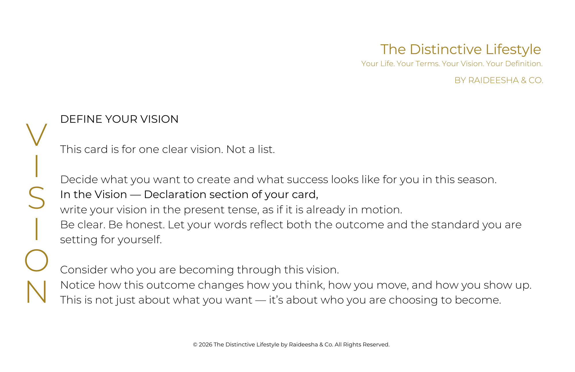 TDL Vision Cards™ - Quarterly Refresh