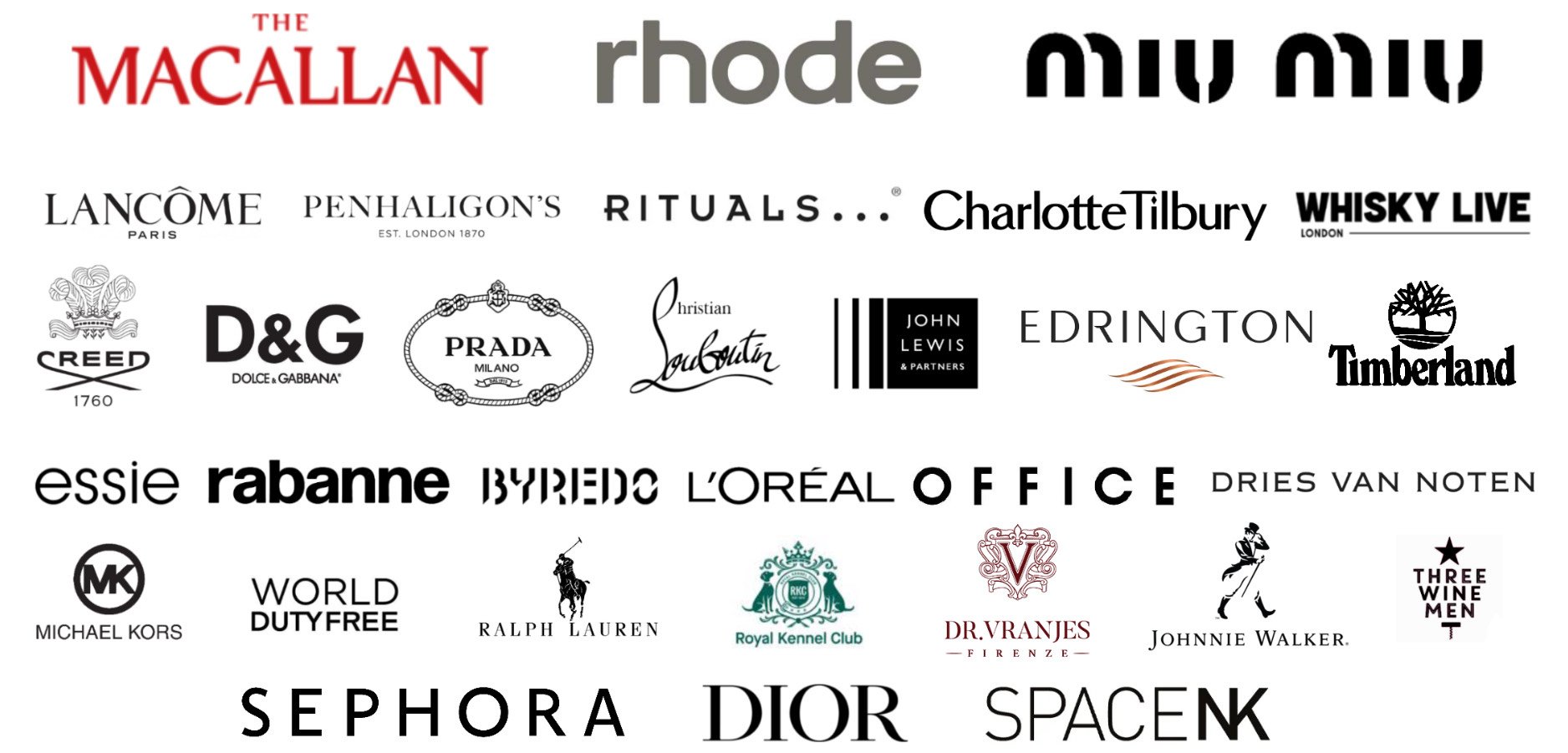 Luxury brands I have provided live event engraving and modern calligraphy for include Rhode, Dior, Byredo, Johnnie WalkeThe Macallan, Miu Miu, Penhaligon's, Rituals... Charlotte Tilbury, Sephora, Creed, Dolce and Gabbana, Prada, Christian Louboutin