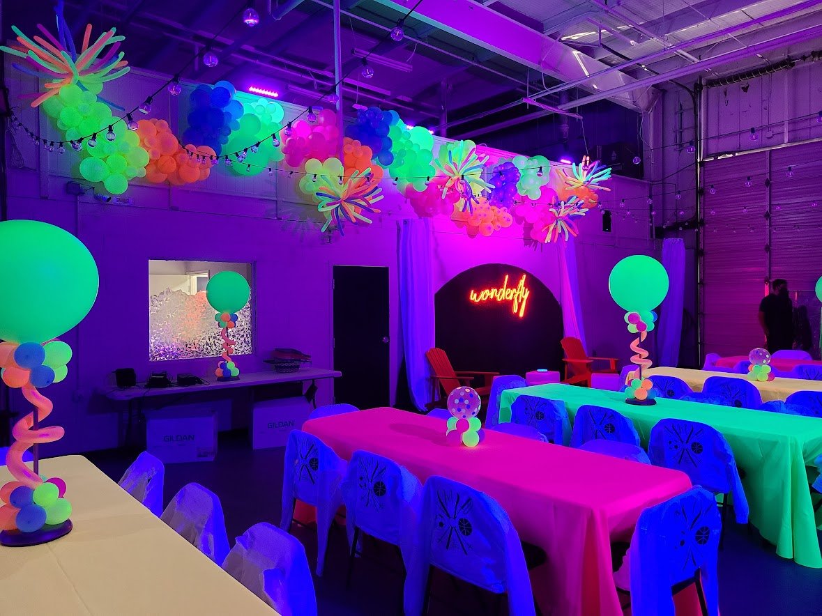 neon bat mitzvah balloon decor.jpg