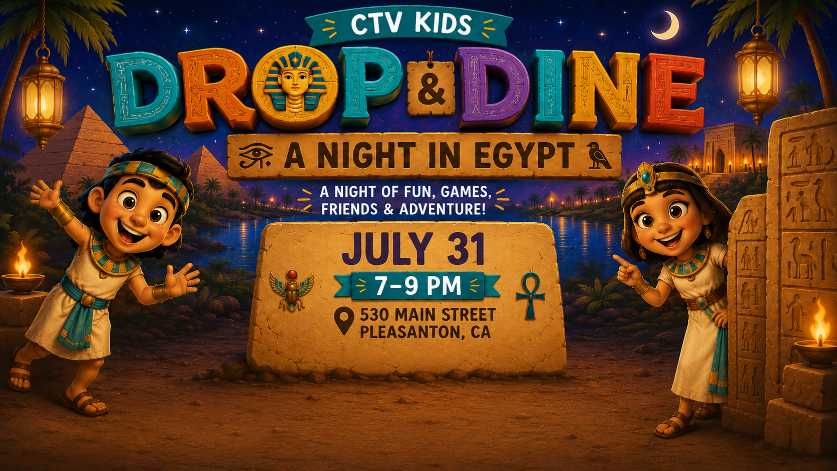 Drop &amp; Dine Egypt Evening!