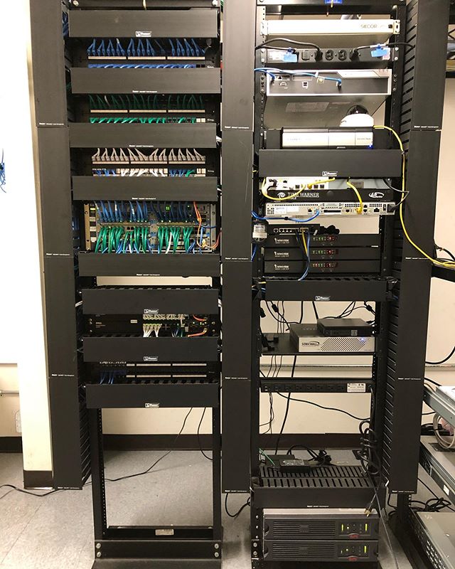 We originally setup this network almost 10 years ago and looked quite different back then. Layer 3 @hp switch, @sonicwall_inc firewall and access points, c-cure building access control system and Mitel VoIP phone system are some of the solutions we o