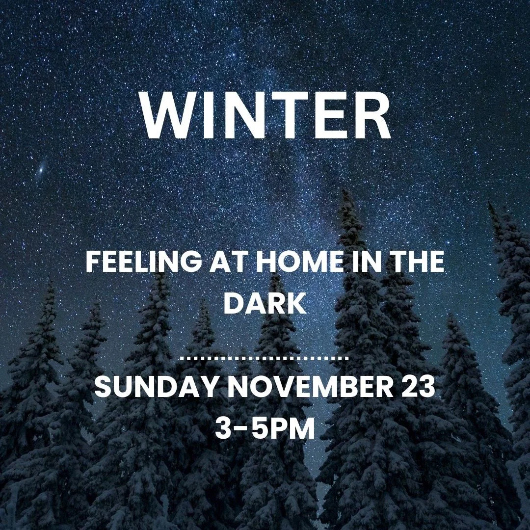 The coming of Winter can feel daunting, even a little frightening, as the light fades and we move toward darker days. Yet darkness is an essential part of the natural cycle of life: day to night, birth to death. It also lives within us in the places 