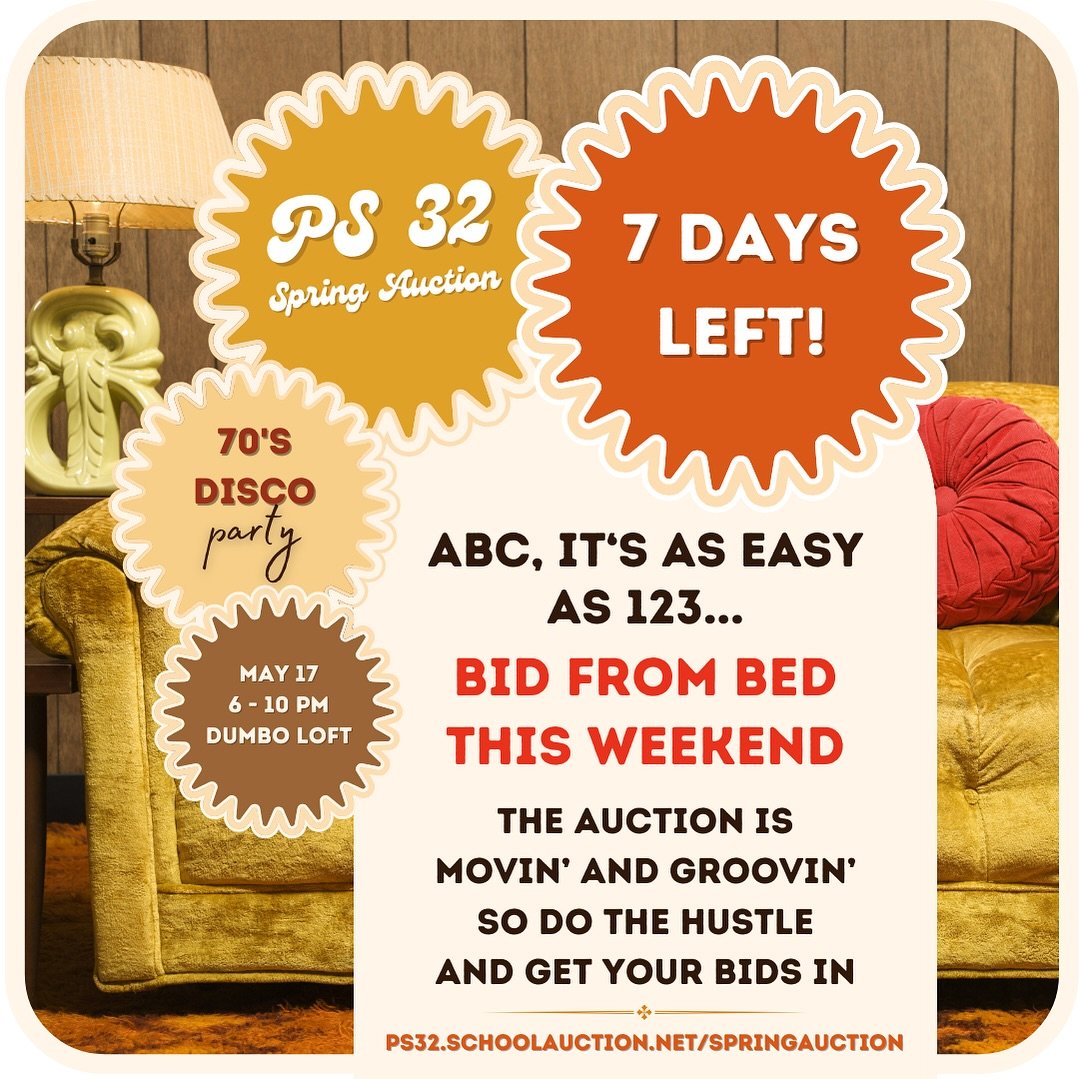 ✨📣 Spring Auction: 7 DAYS LEFT TO BID!!! 📣✨ Bid from bed or wherever you find yourself this weekend! The auction is off the hook, and movin&rsquo; and groovin&rsquo;! You don&rsquo;t want to miss it! DO THE HUSTLE and get your bids in!!! #BidFromBe