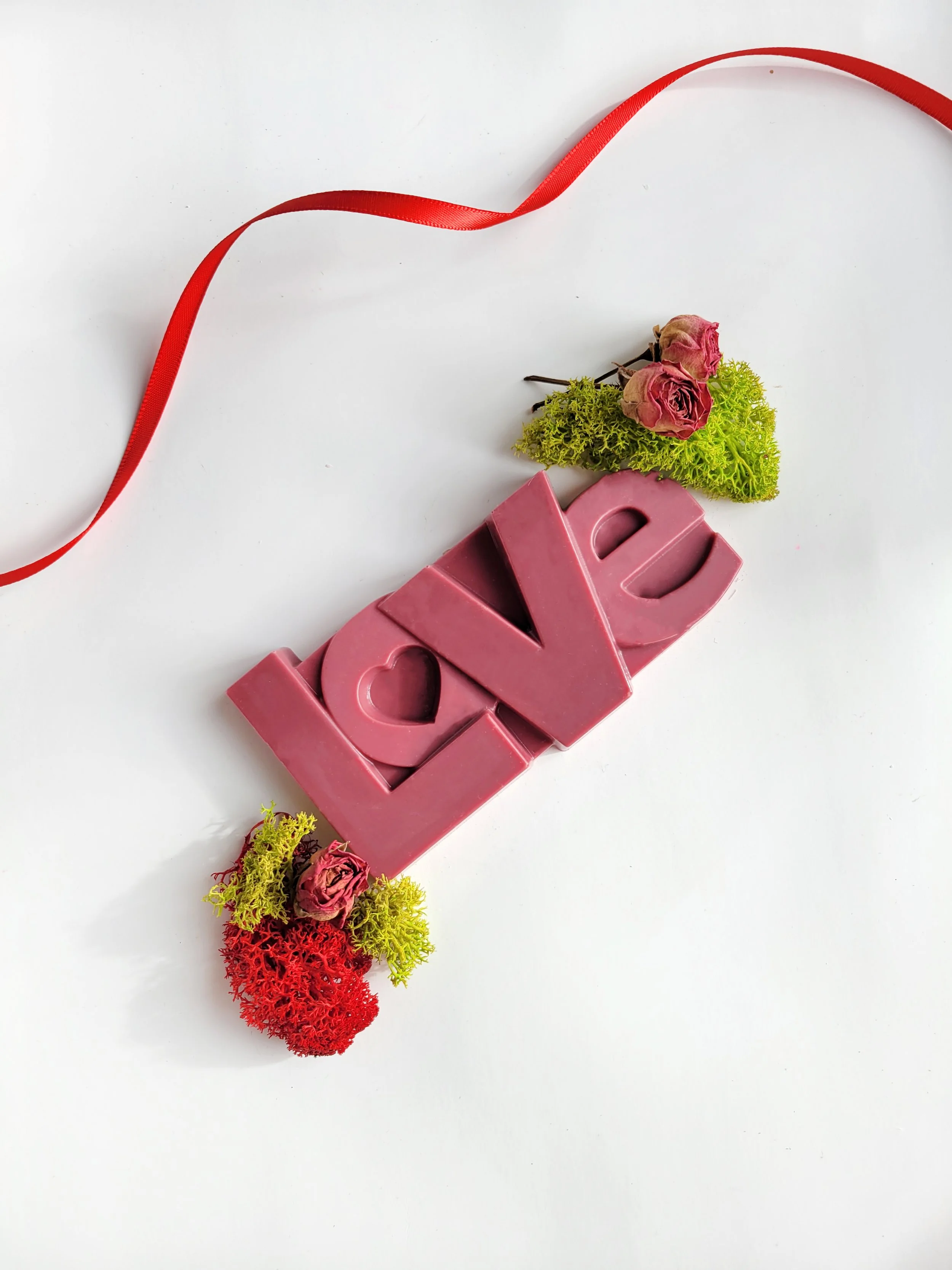Handcrafted ruby chocolate bar  St.Valentine Collection