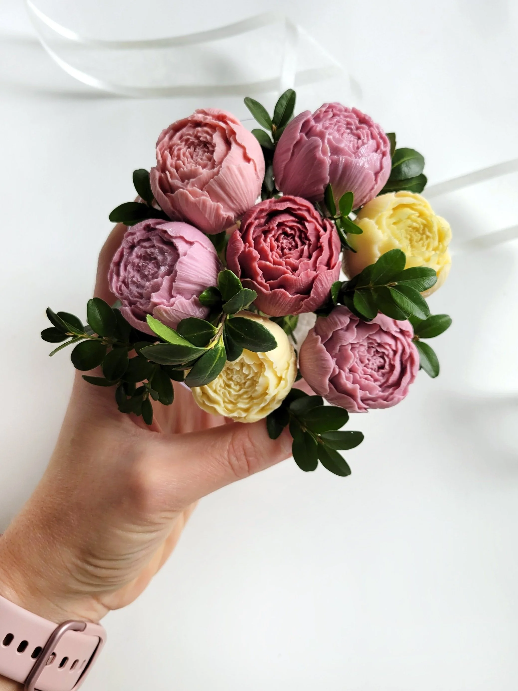 Handcrafted chocolate flowers bunch  St.Valentine collection