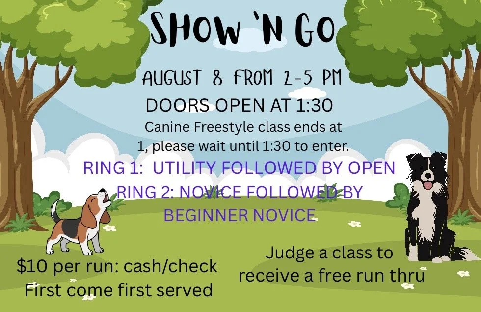 Obedience Show n’ Go - August 8, 2026 