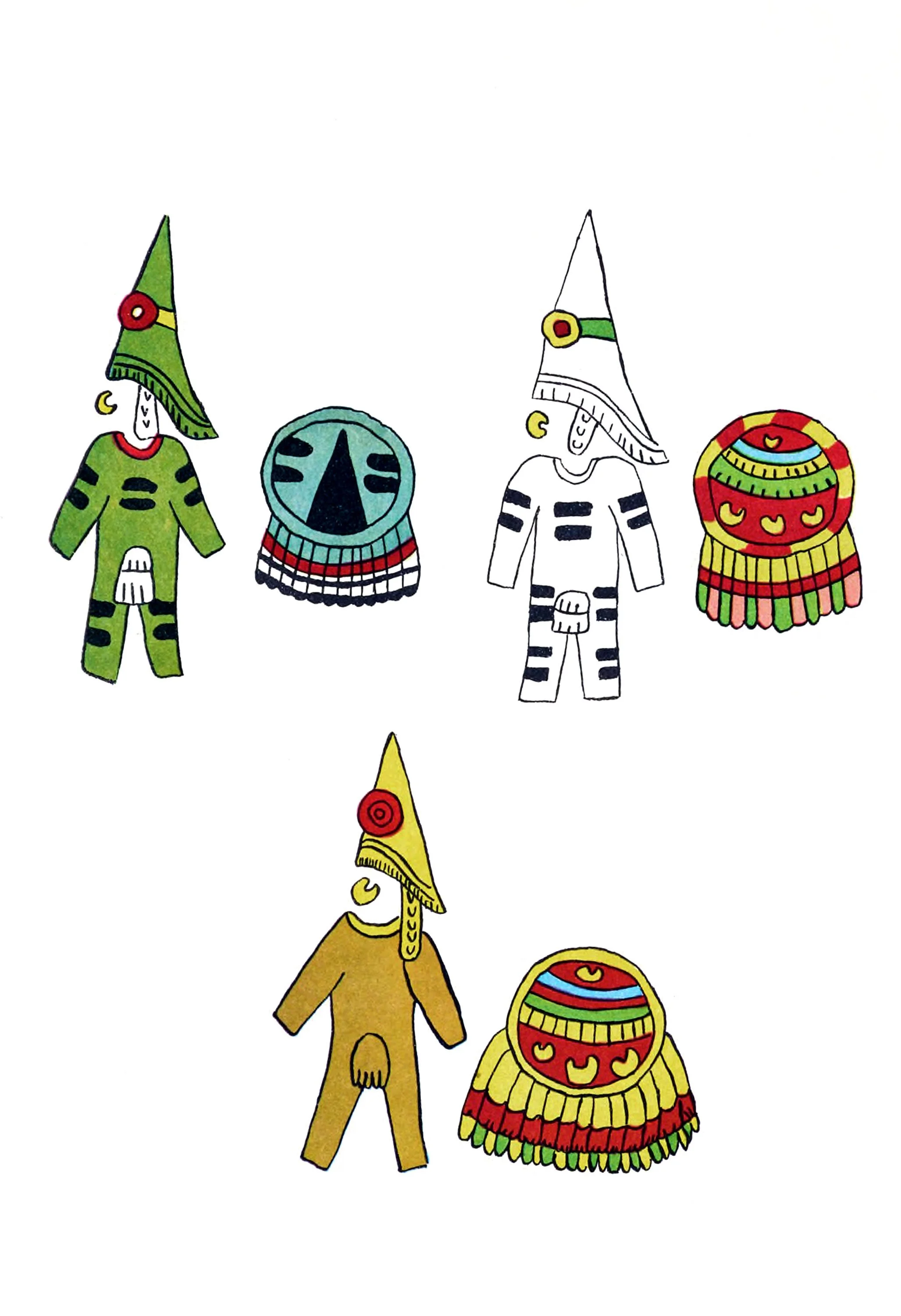 Military costumes and insignia of Tlaxacalan warriors