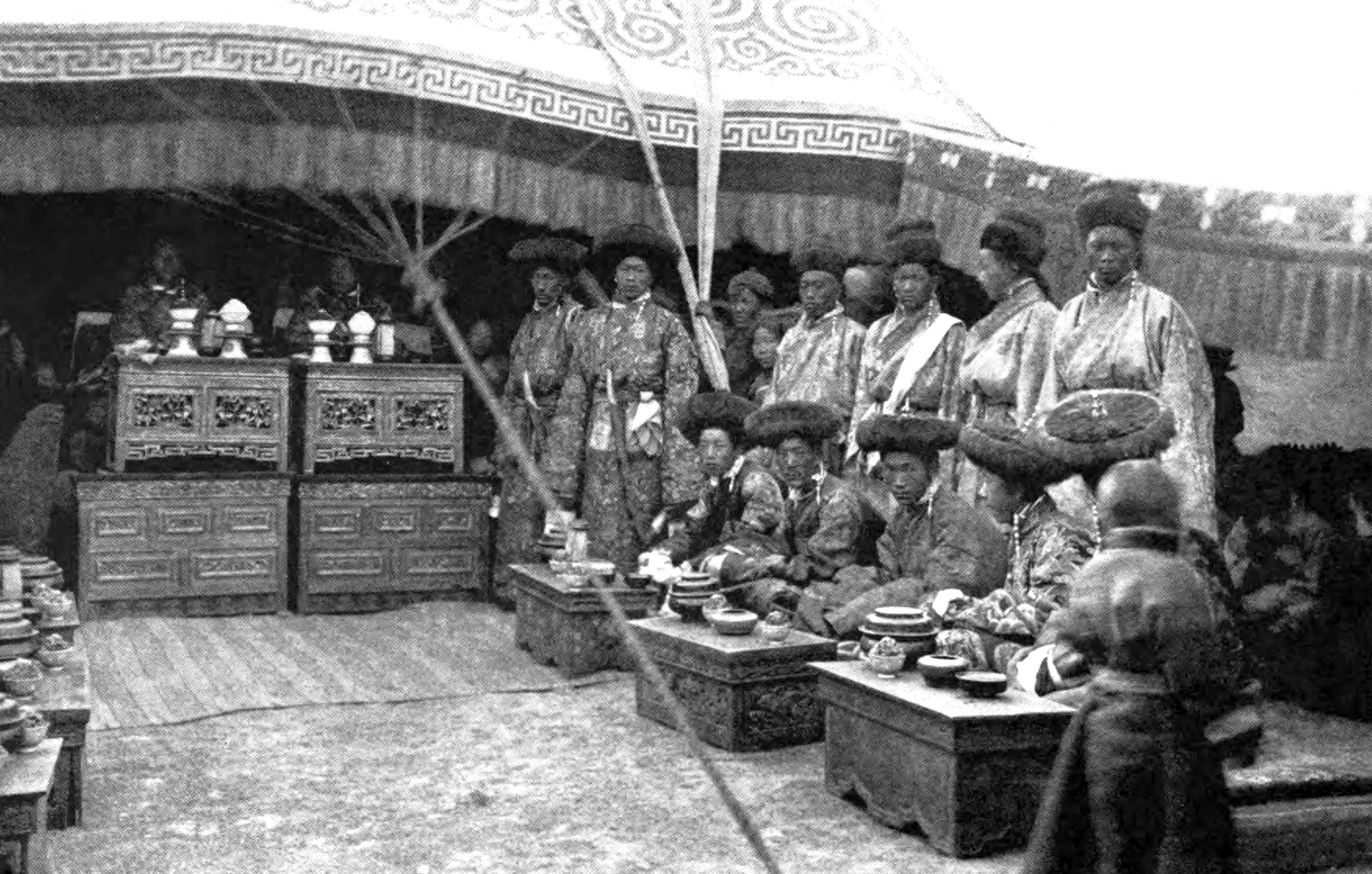 For the two Highest Worshippers there are thrones inside the tent