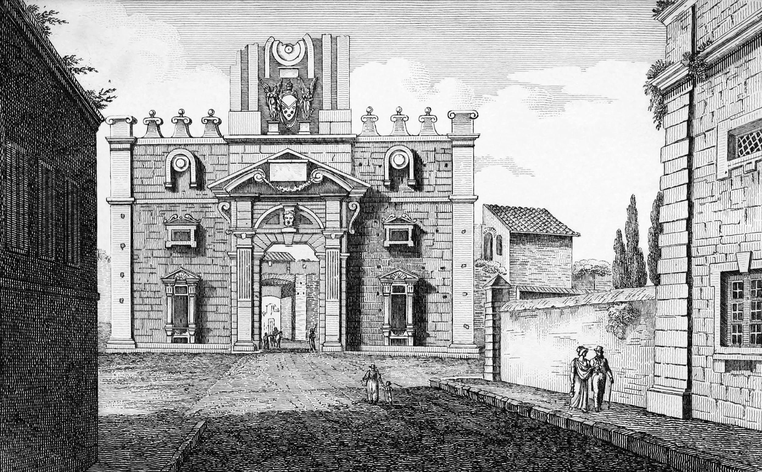 Interno della Porta Pia