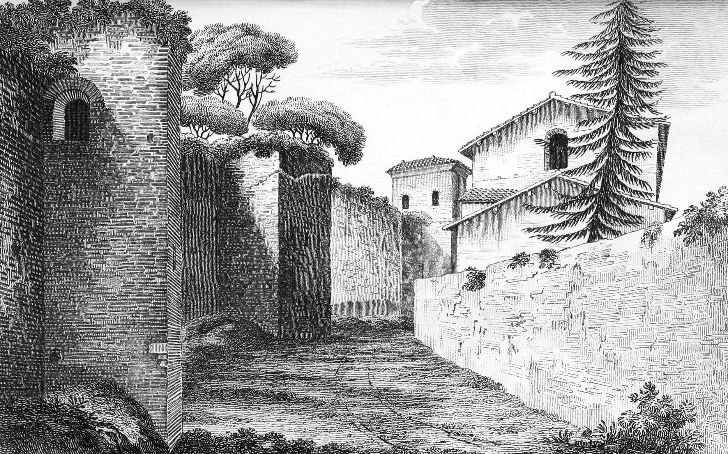 Parte delle Mura fra la Porta Pinciana e Salaria