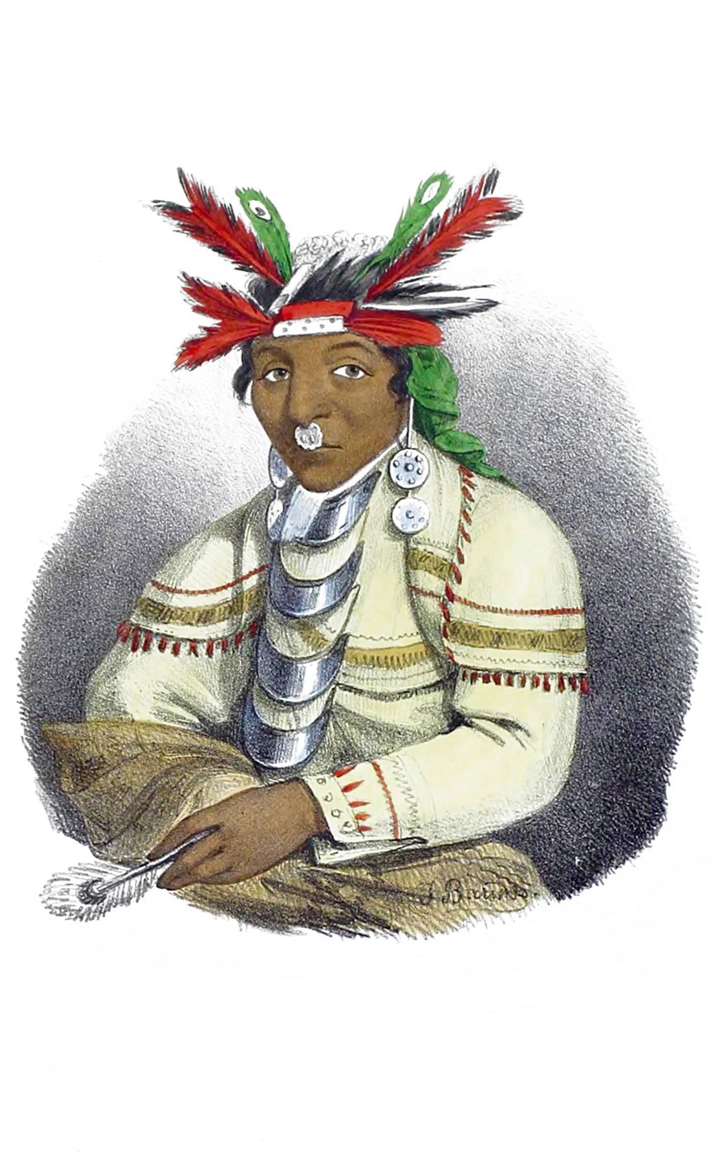 Pottawatomie, Sioux, and Winnebago Tribes by James Otto Lewis (1835)