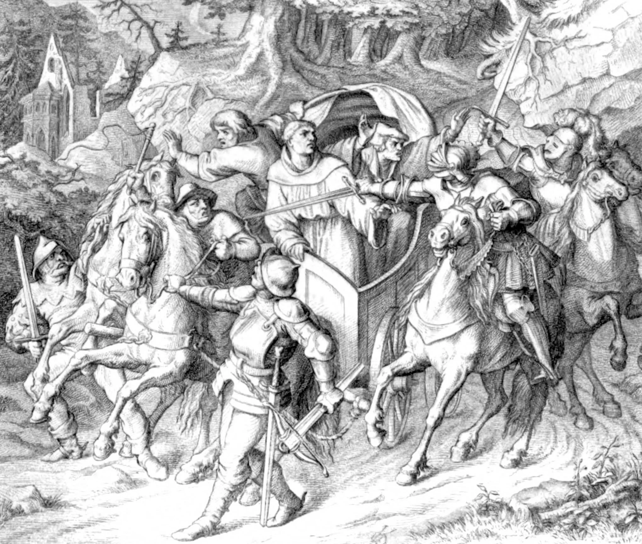 Luther taken prisoner on his return