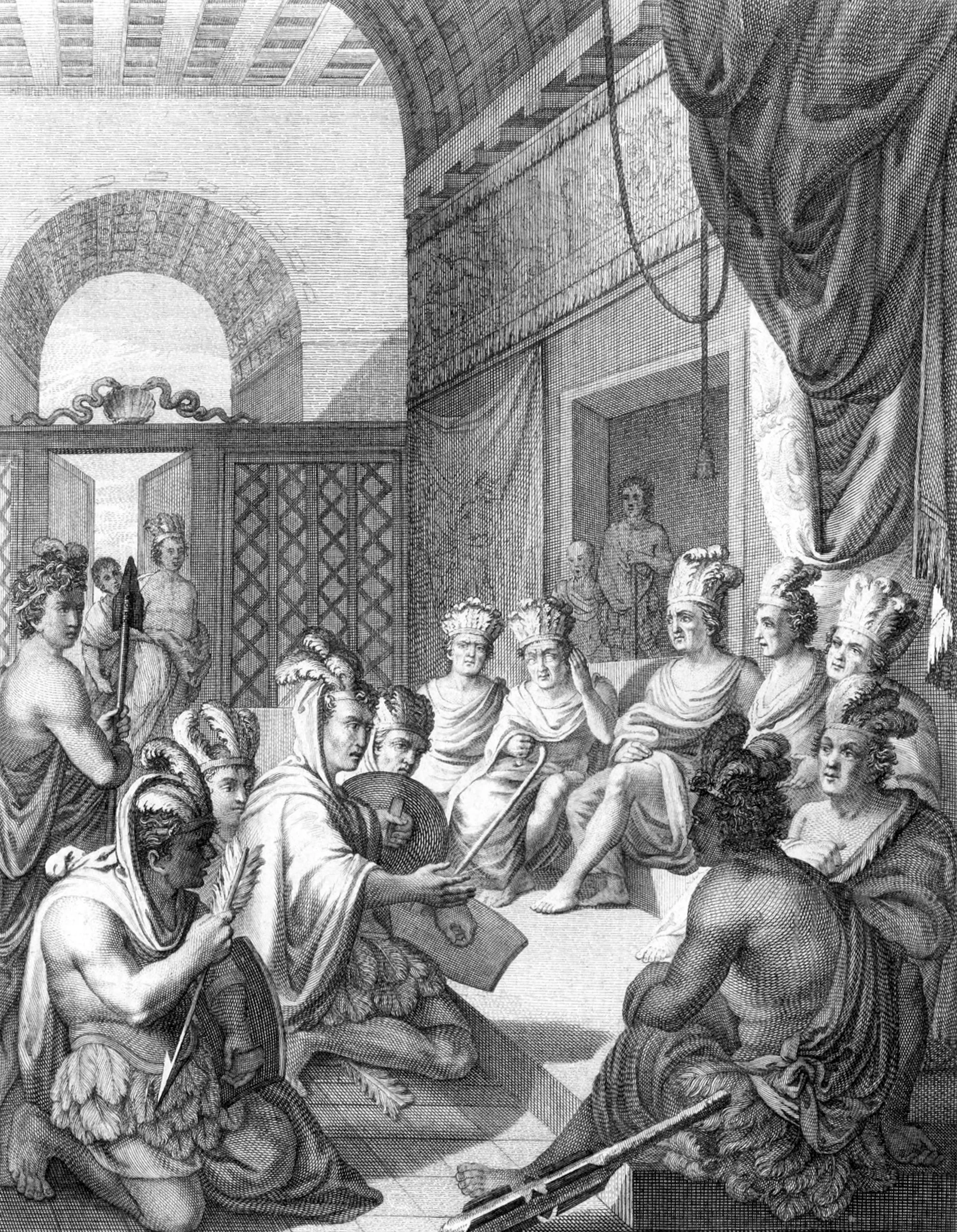 Cortes sends ambassadors to the Republic of Tlascala, and its Senate admits them