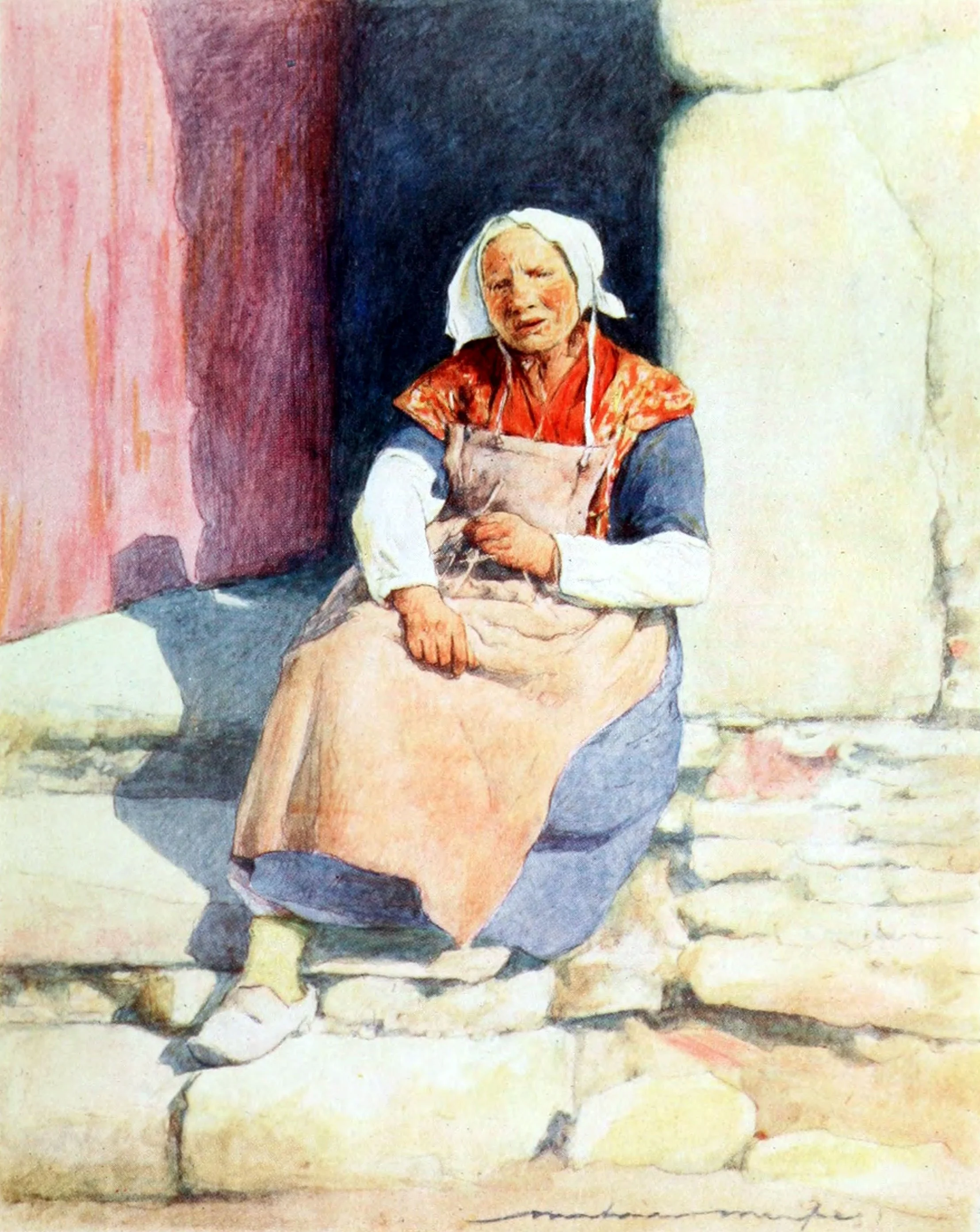 On the Steps of the Mill House, Pont-Aven