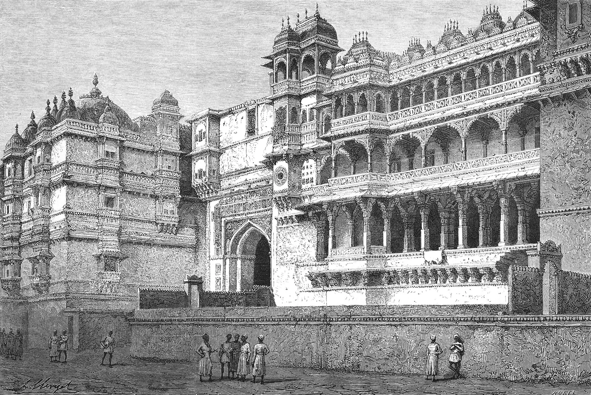 Courtyard of the Palace of Udaipur