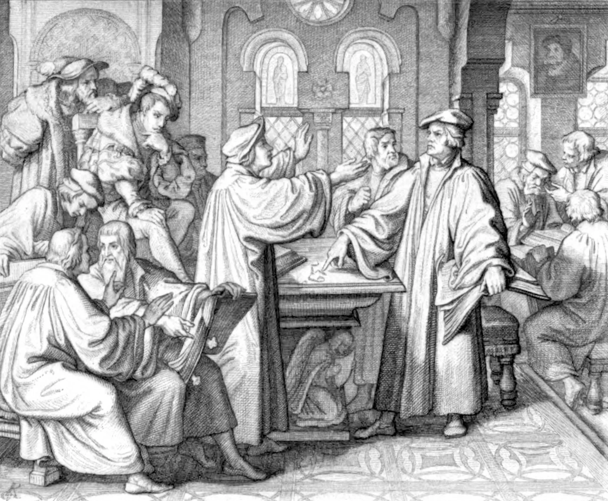Luther's conference with Zwingle concerning the Sacrament, 1529