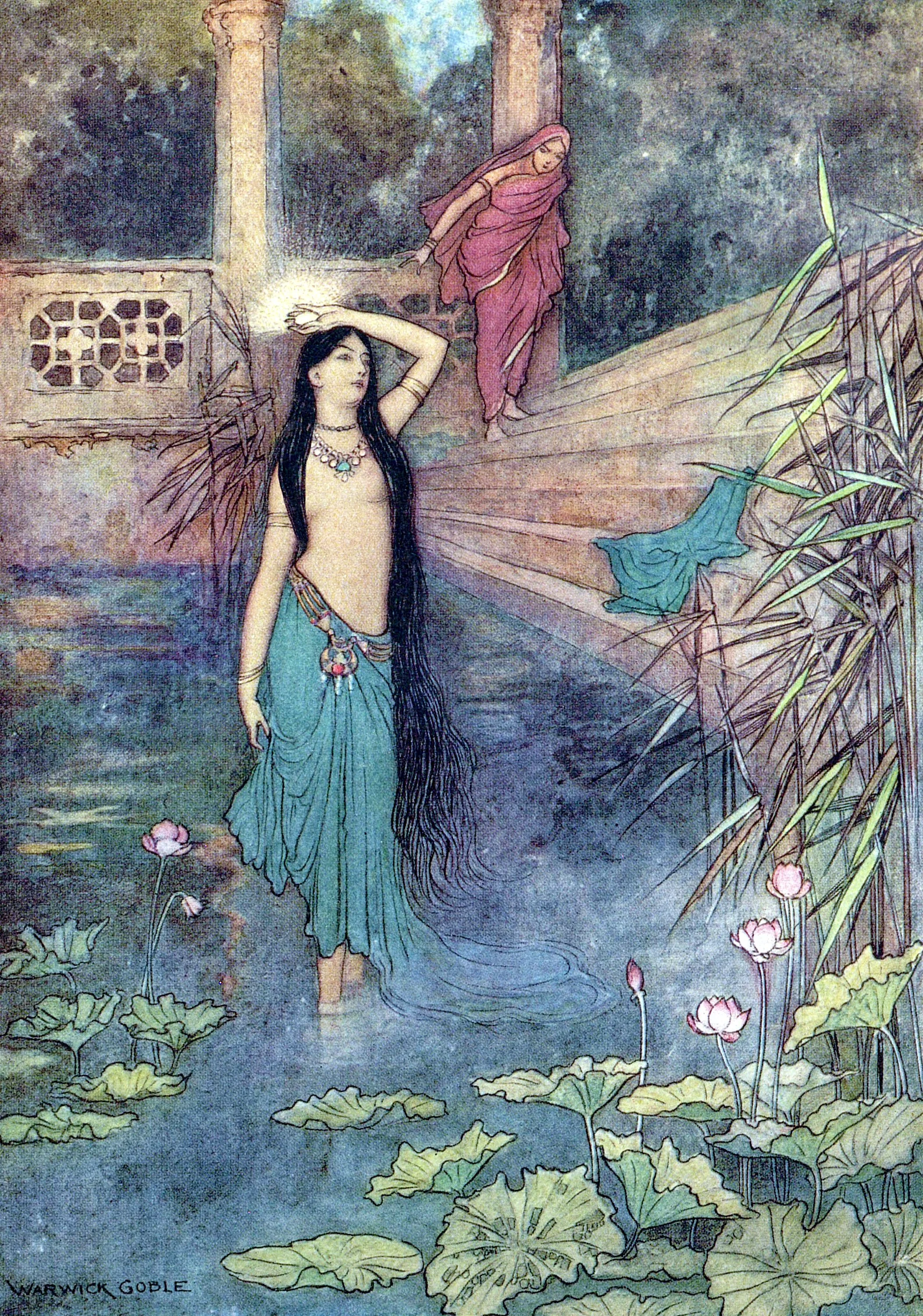 She rushed out of the palace...and came to the upper world