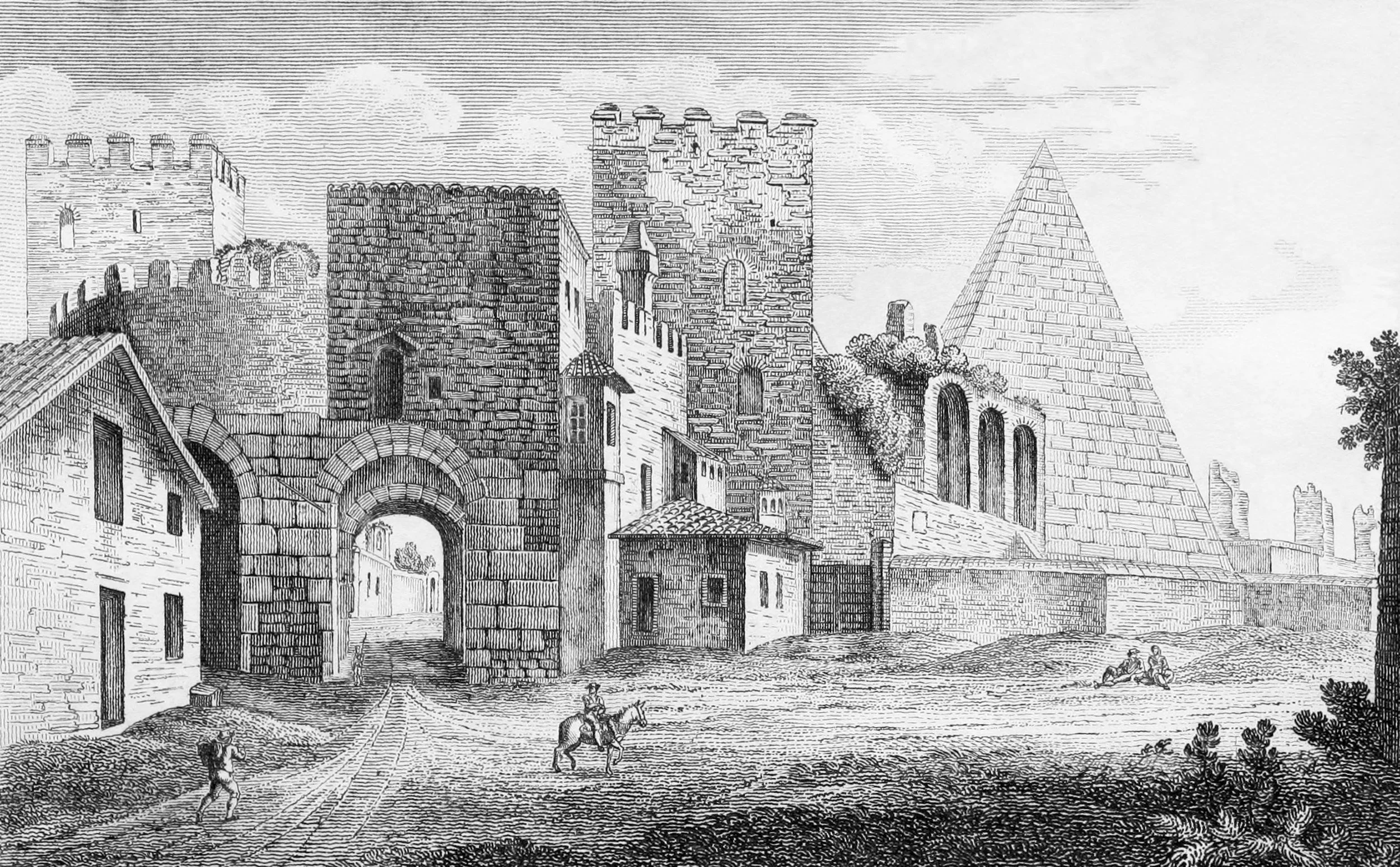 Interno della Porta Ostiense