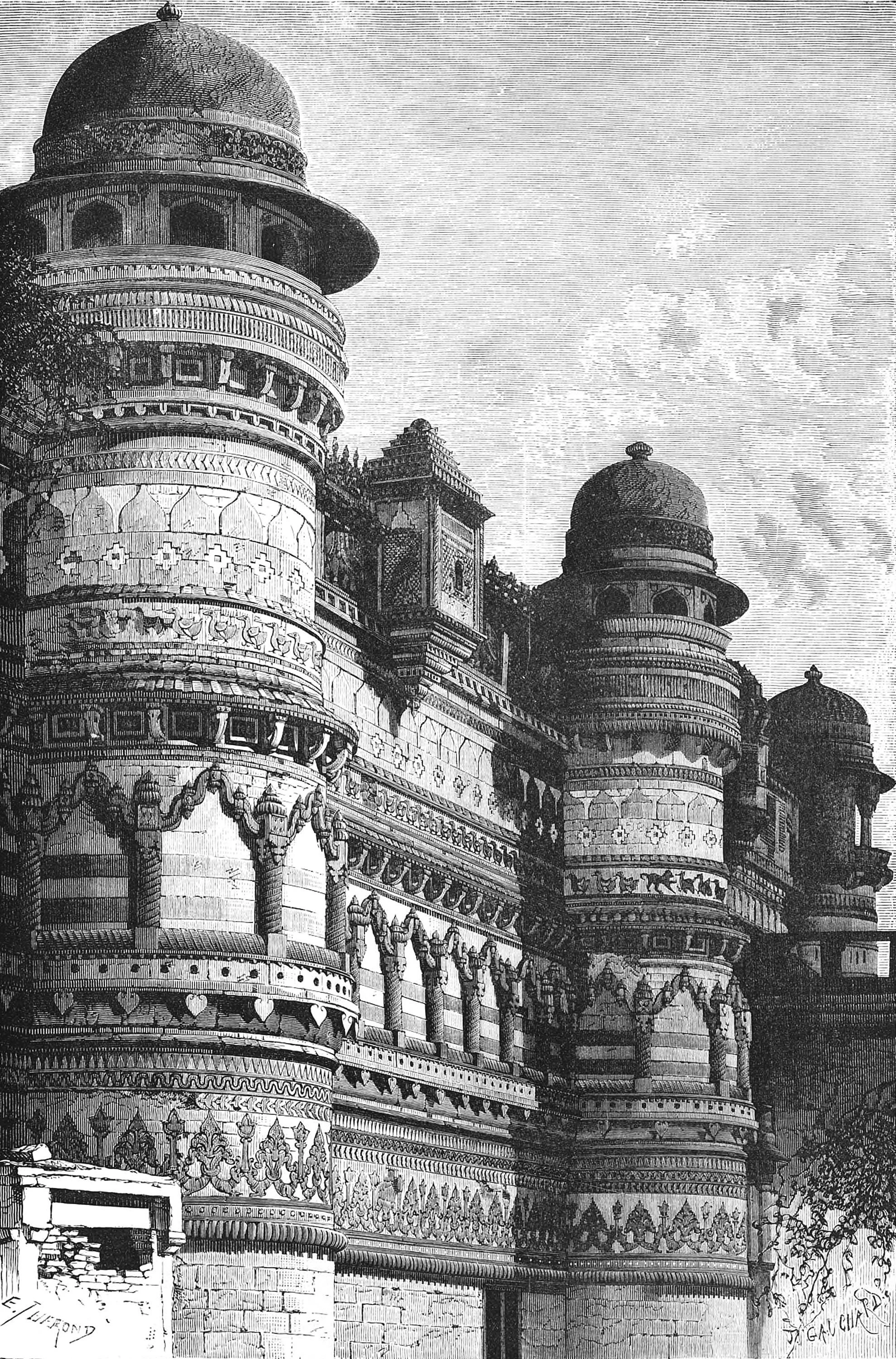 Side View of the Jai Vilas Palace, at Gwalior