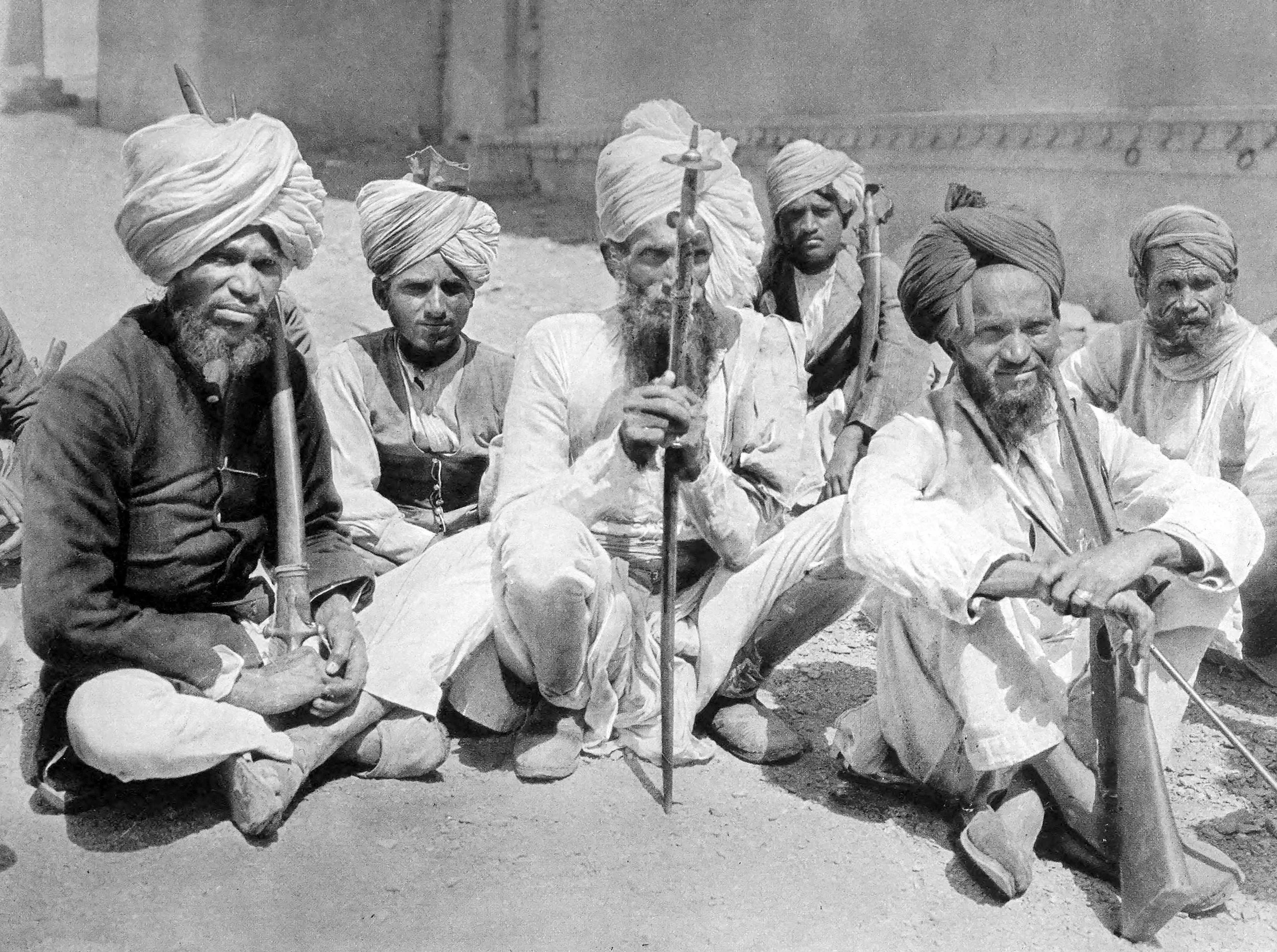 Udaipur, Rajputs with their weapons