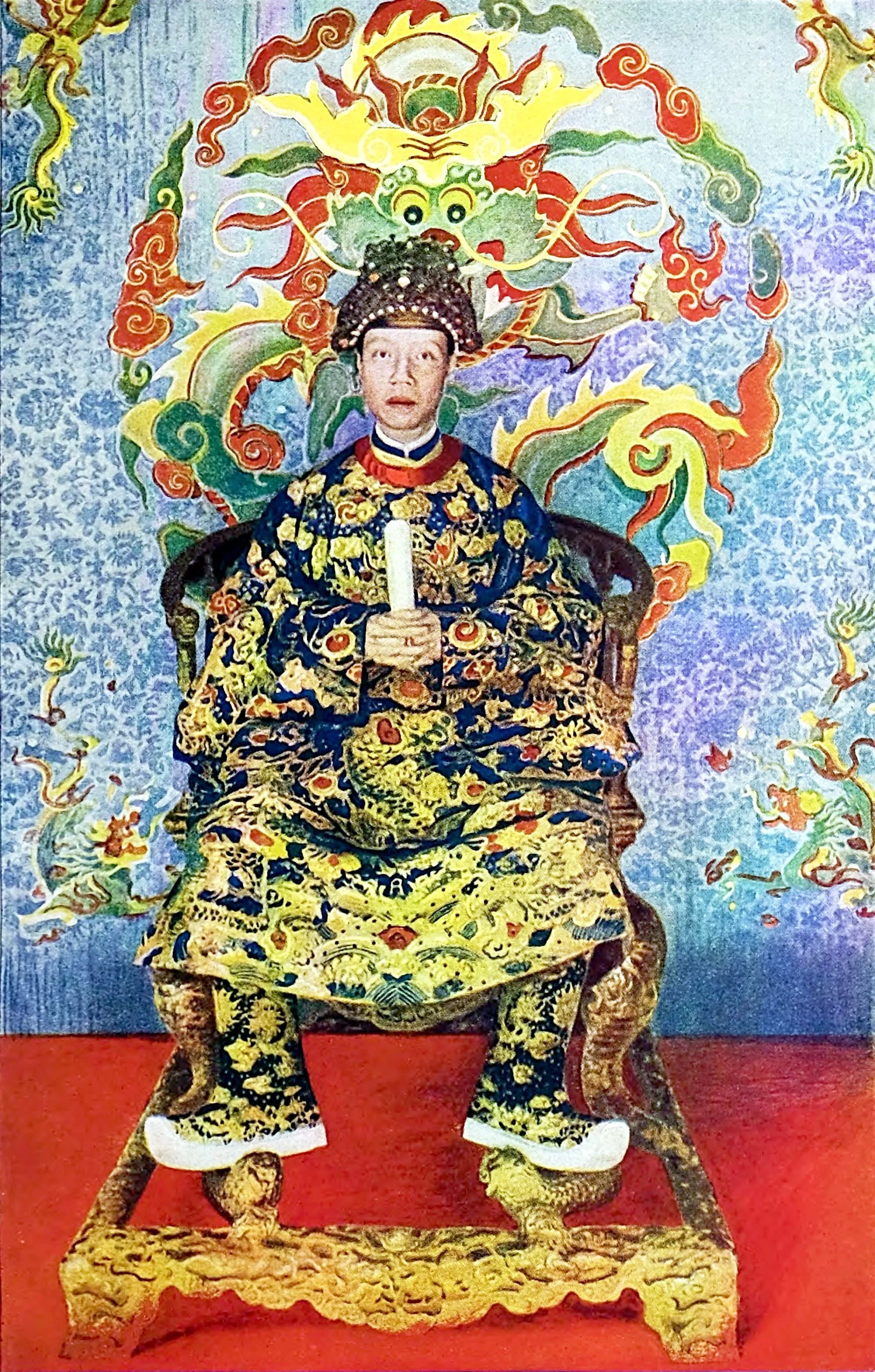 Annam-The Emperor on his throne of gold