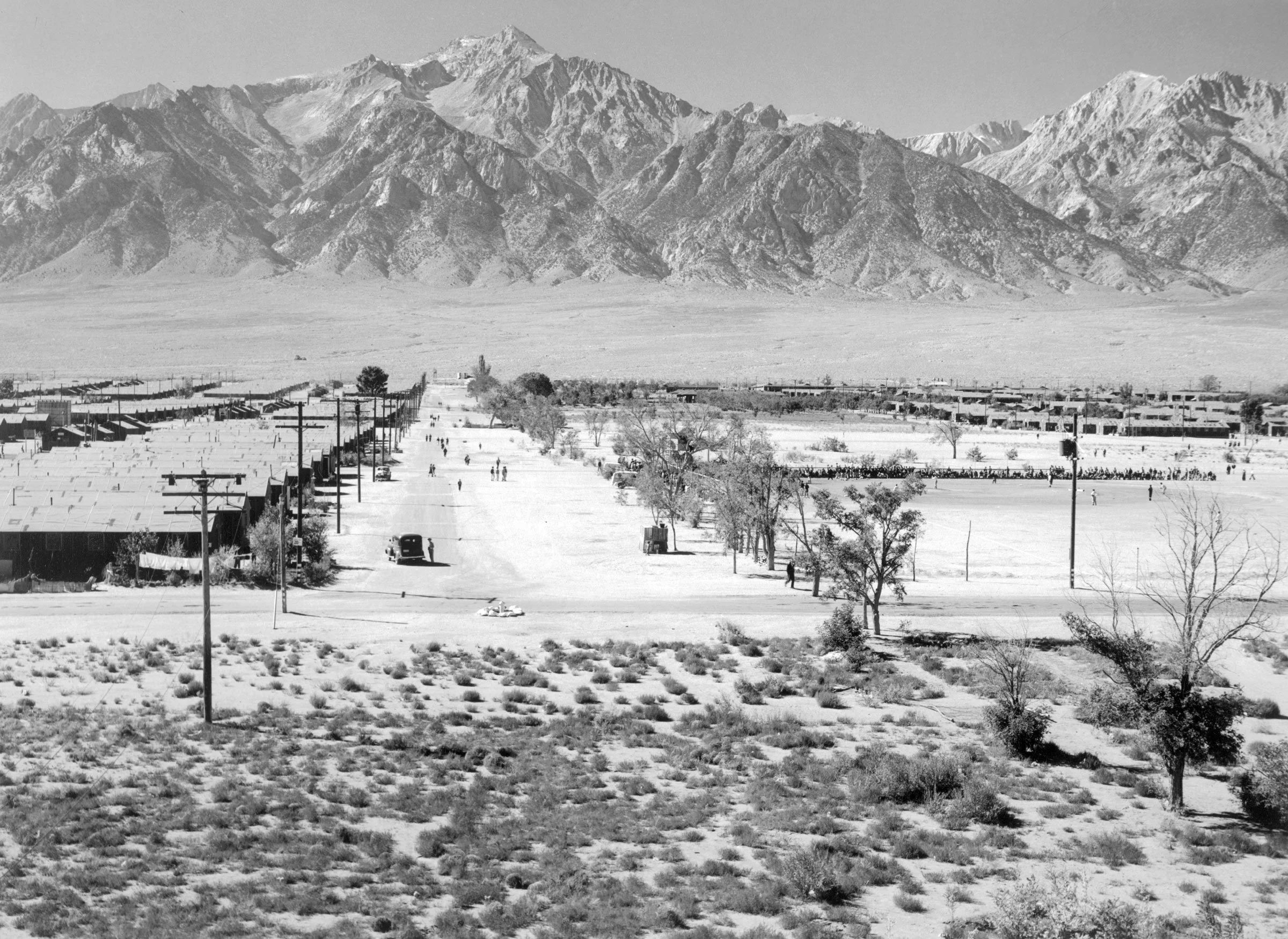 Manzanar Relocation Center from tower