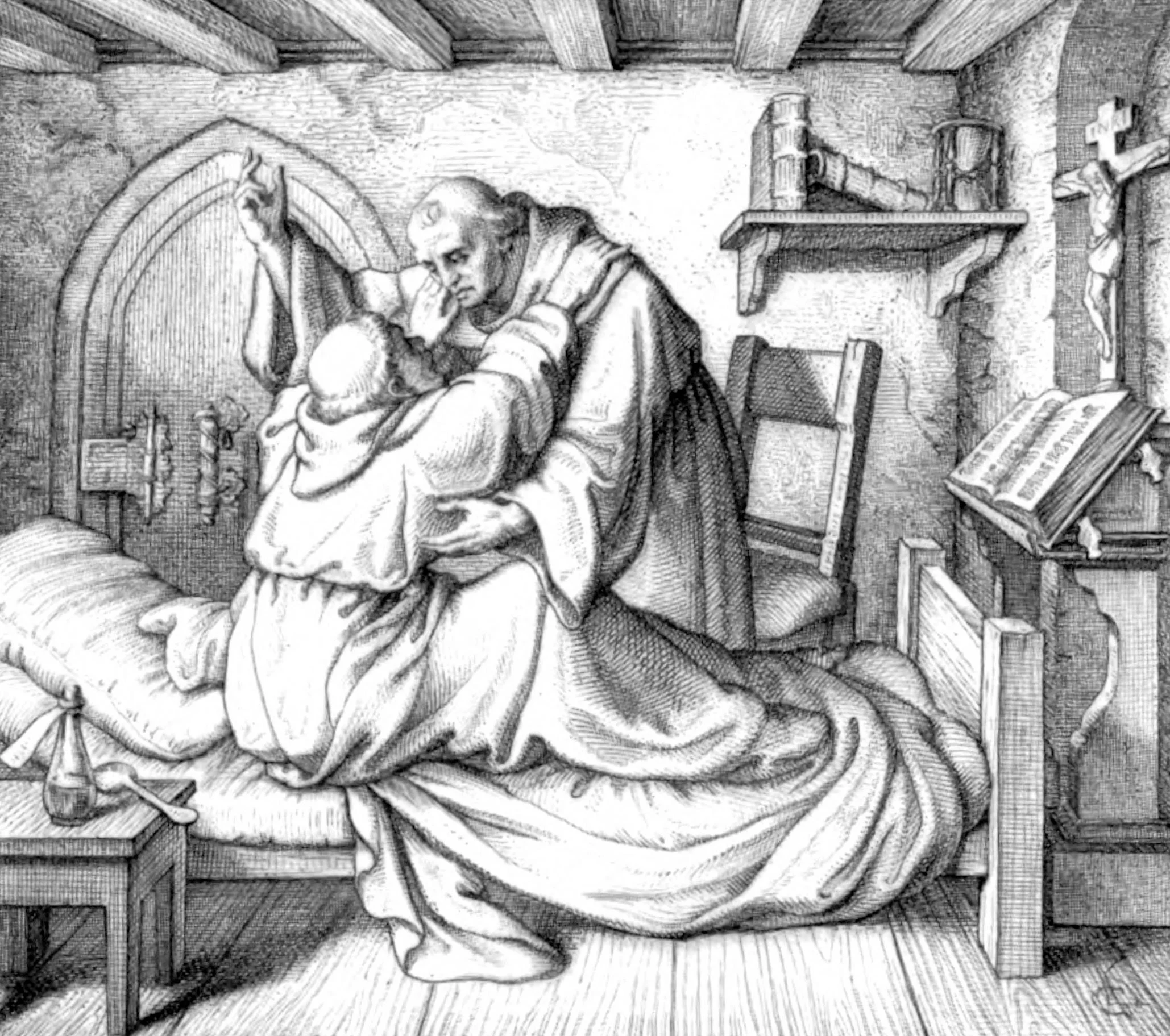 Luther comforted by an aged monk