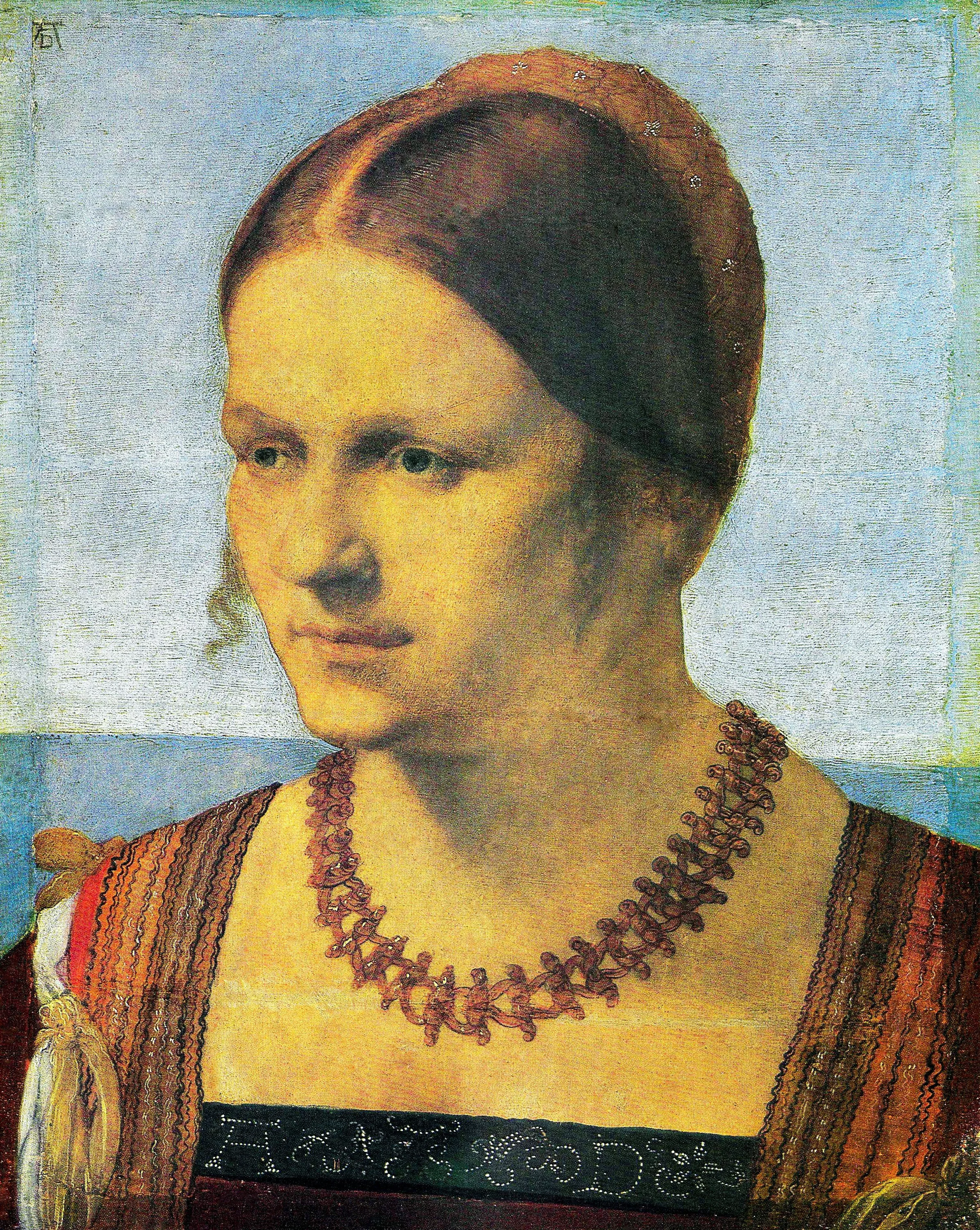 Portrait of a Young Girl Wearing a Coral Necklace 1506