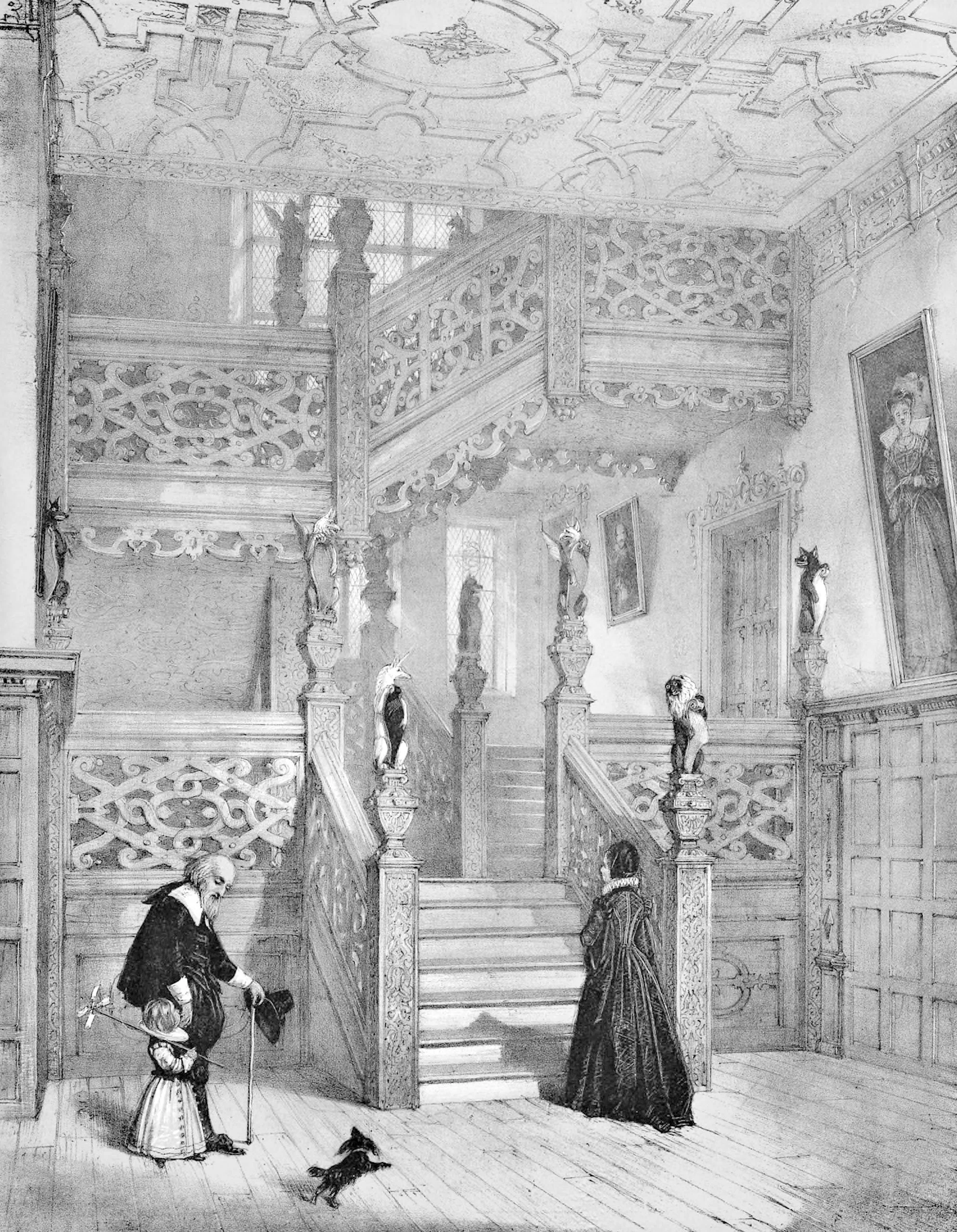 Staircase Crewe Hall, Cheshire