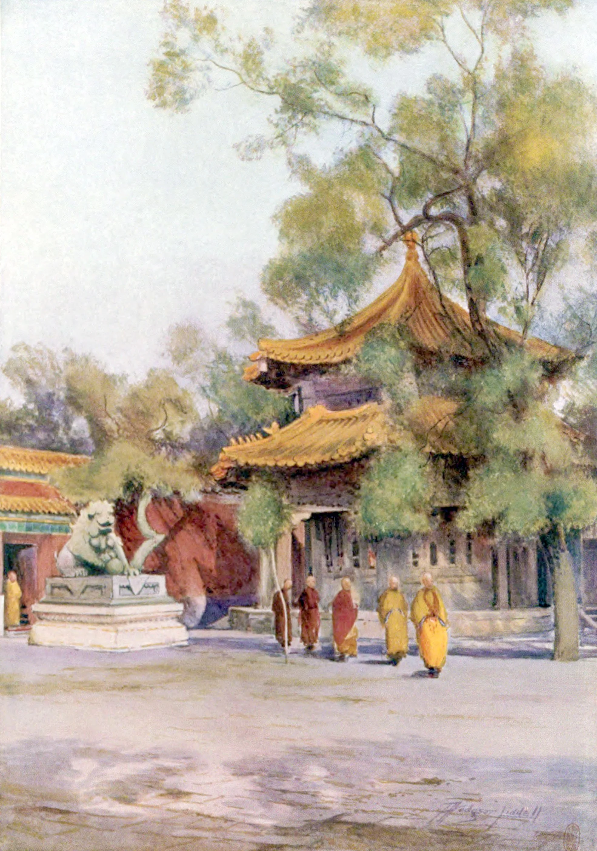 Pailau in the Lama Temple-Peking