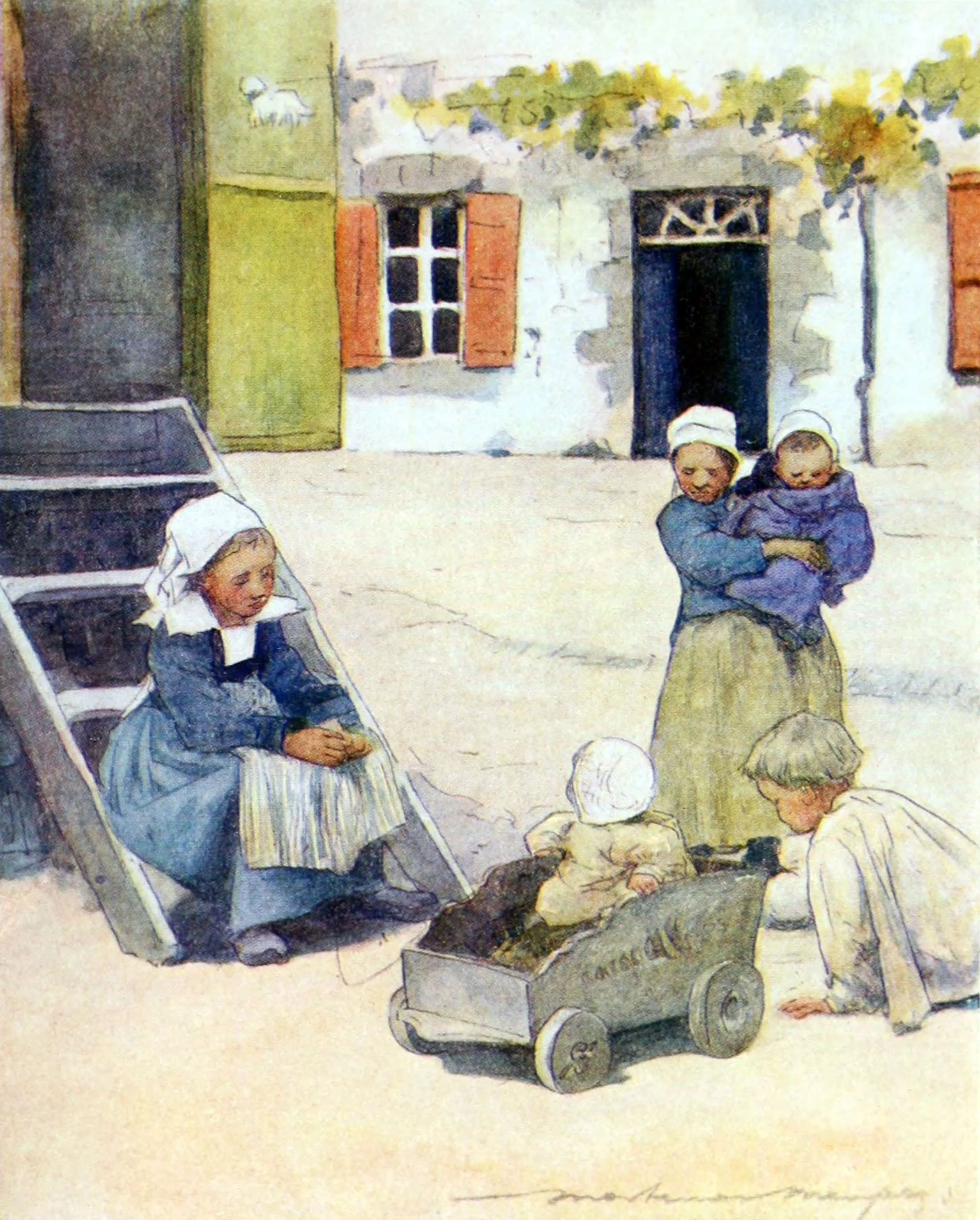Playing on the Place, Pont-Aven
