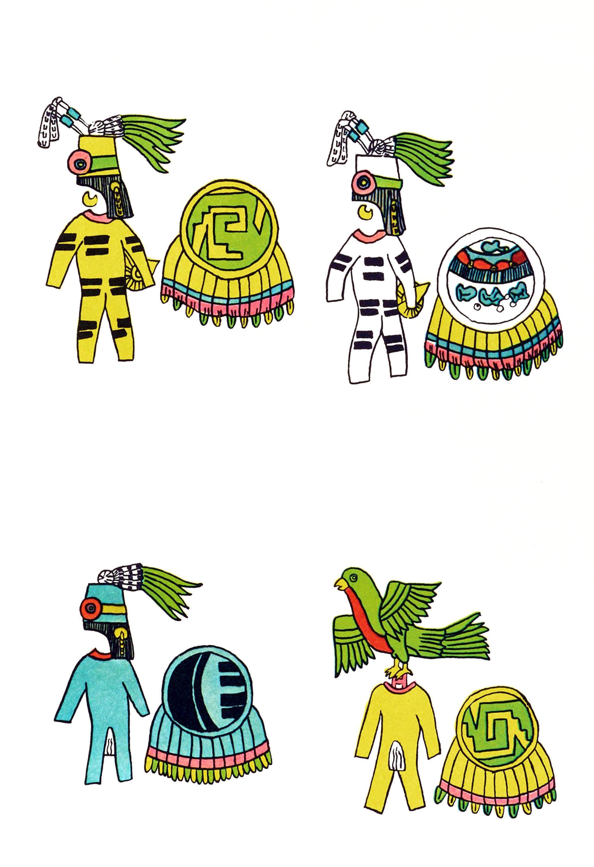 Military costumes and insignia of Tlaxacalan warriors 2