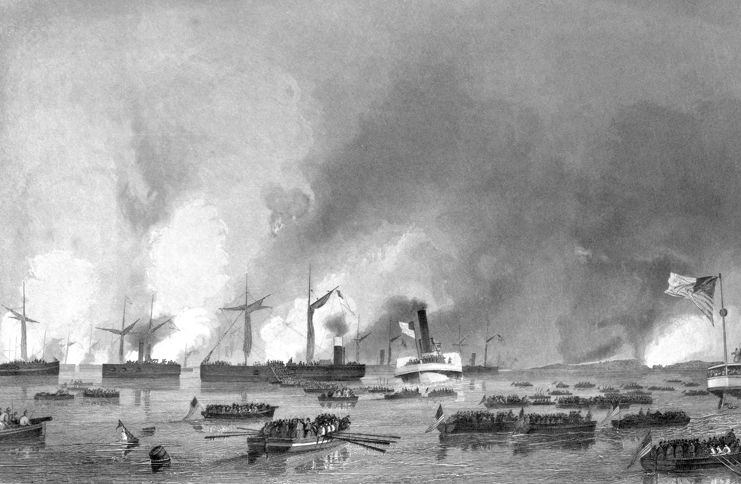 Attack Upon Roanoke Island-Landing of the Troops