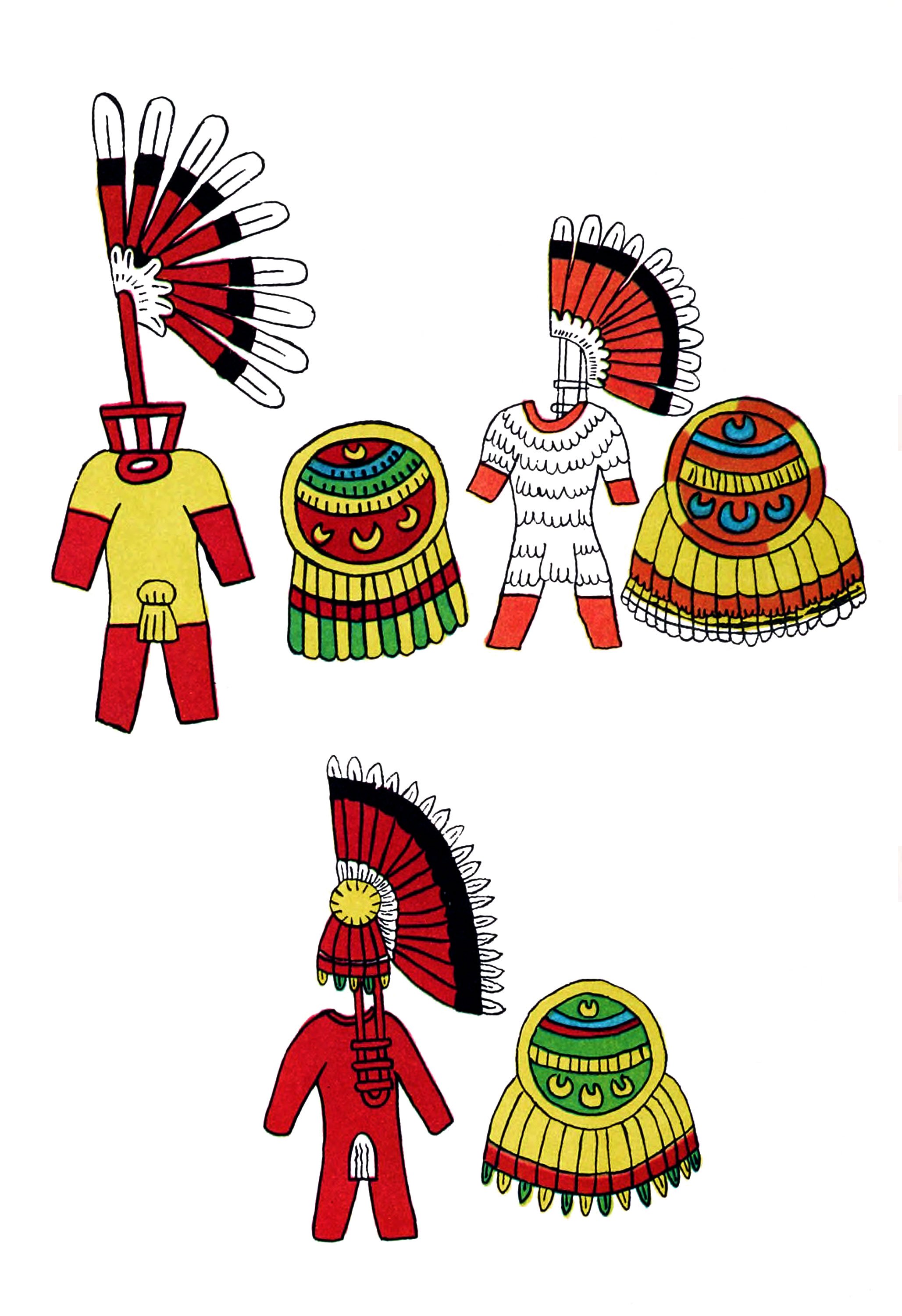 Costumes and insignia of the Tlaxacalan warriors