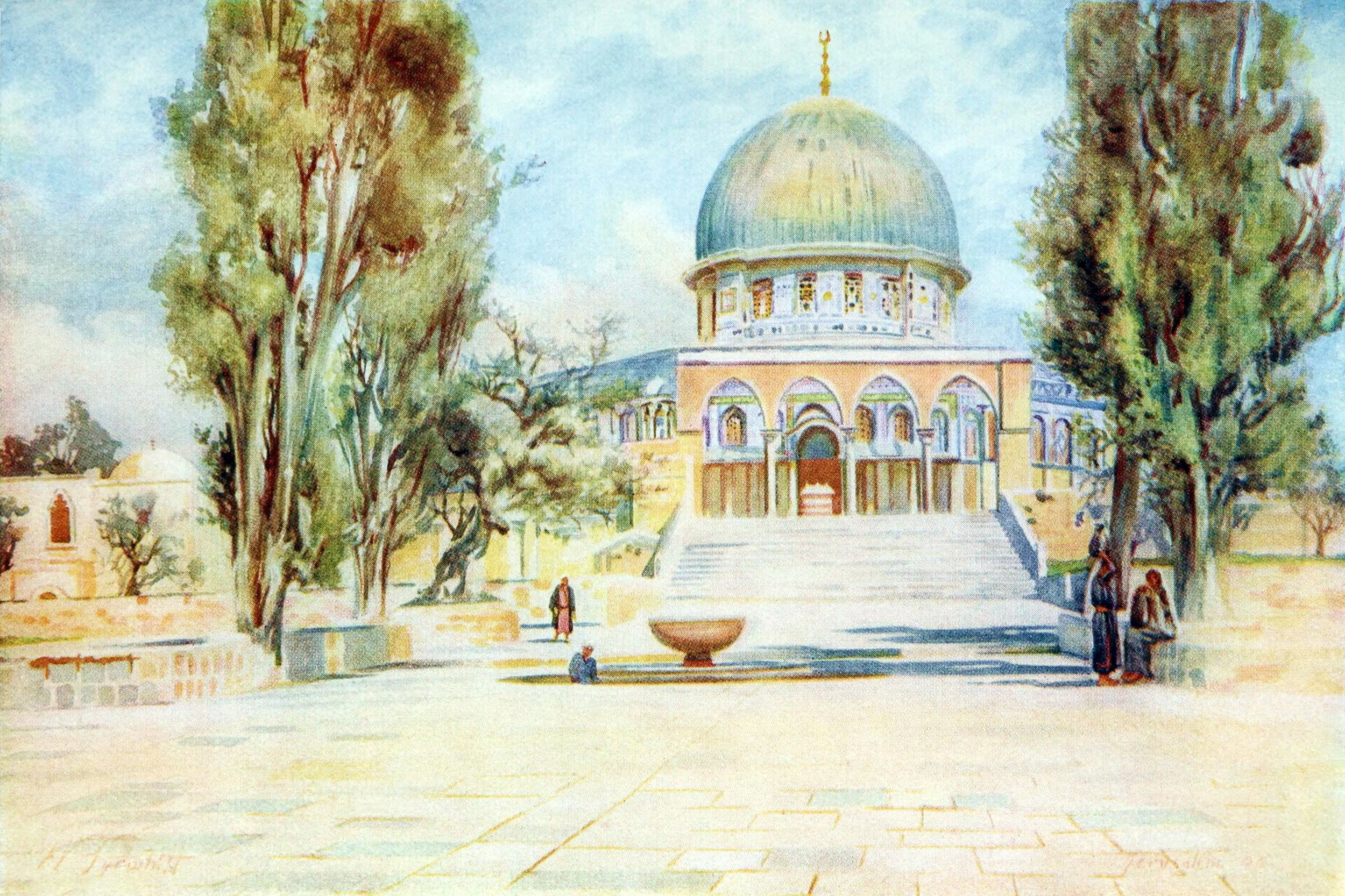 Dome of the Rock from the Mosque of El Aksa, Jerusalem