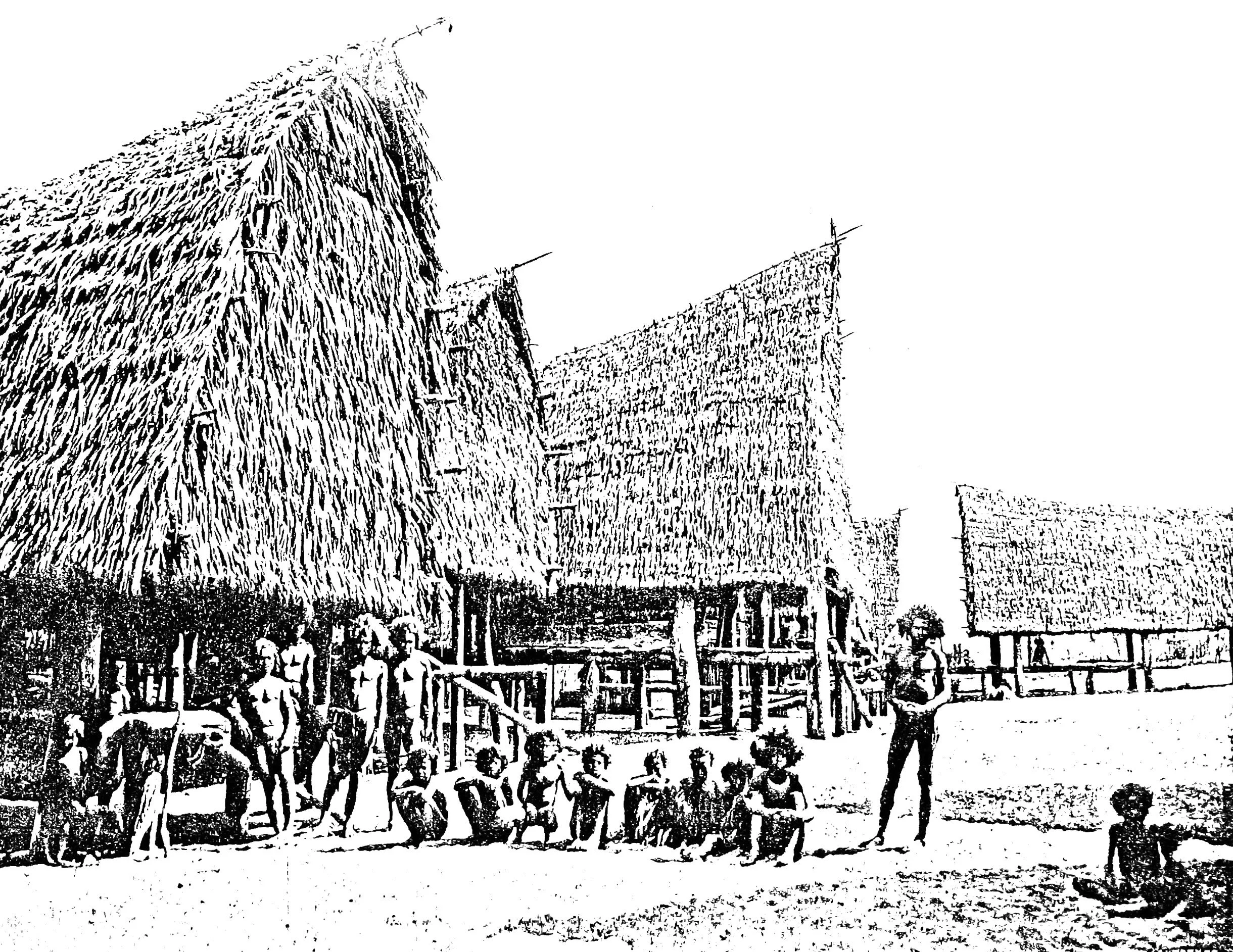 Village Scene at Moapa, Aroma District