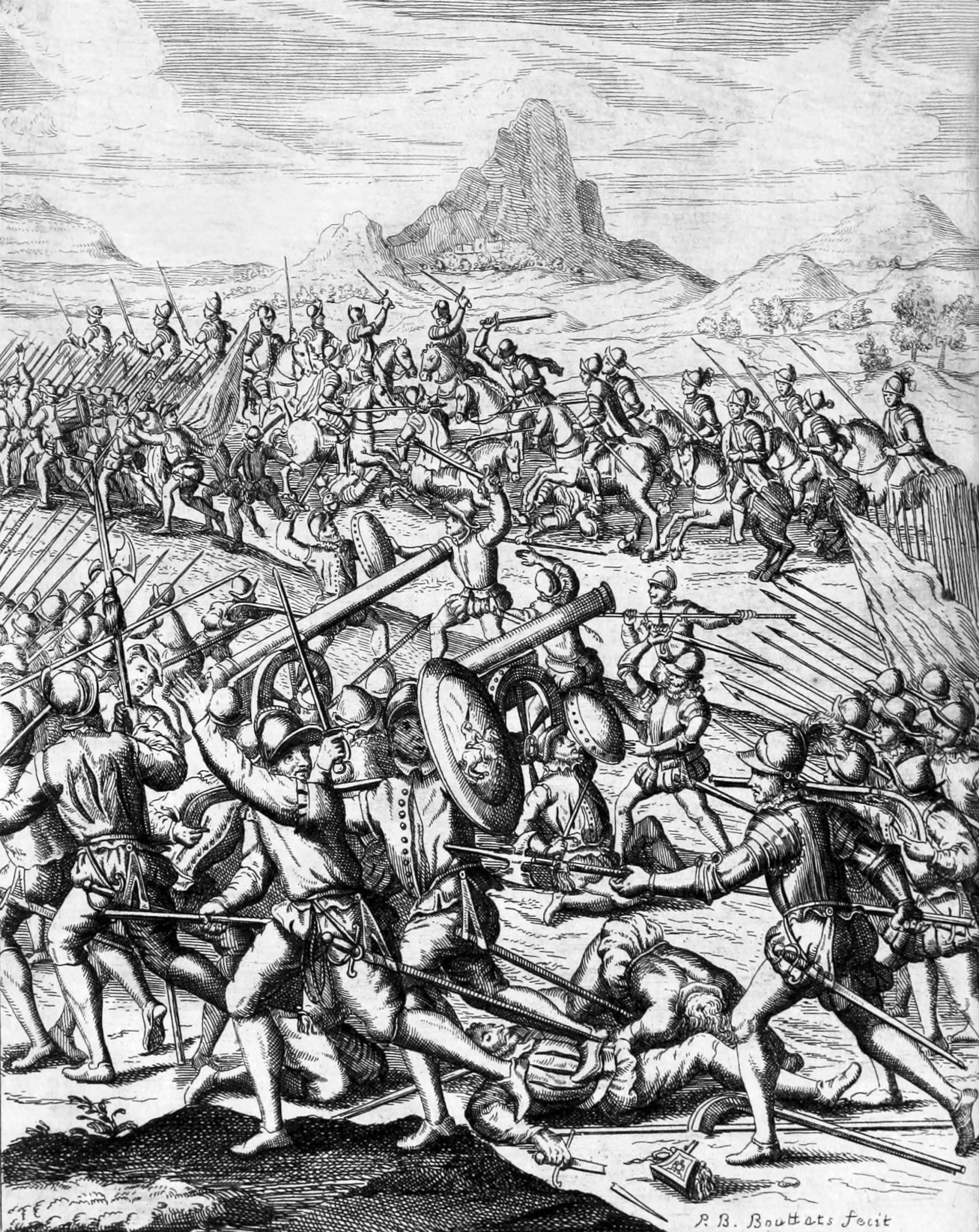 Battle of Chupas, victory is declared by Vaca de Castro