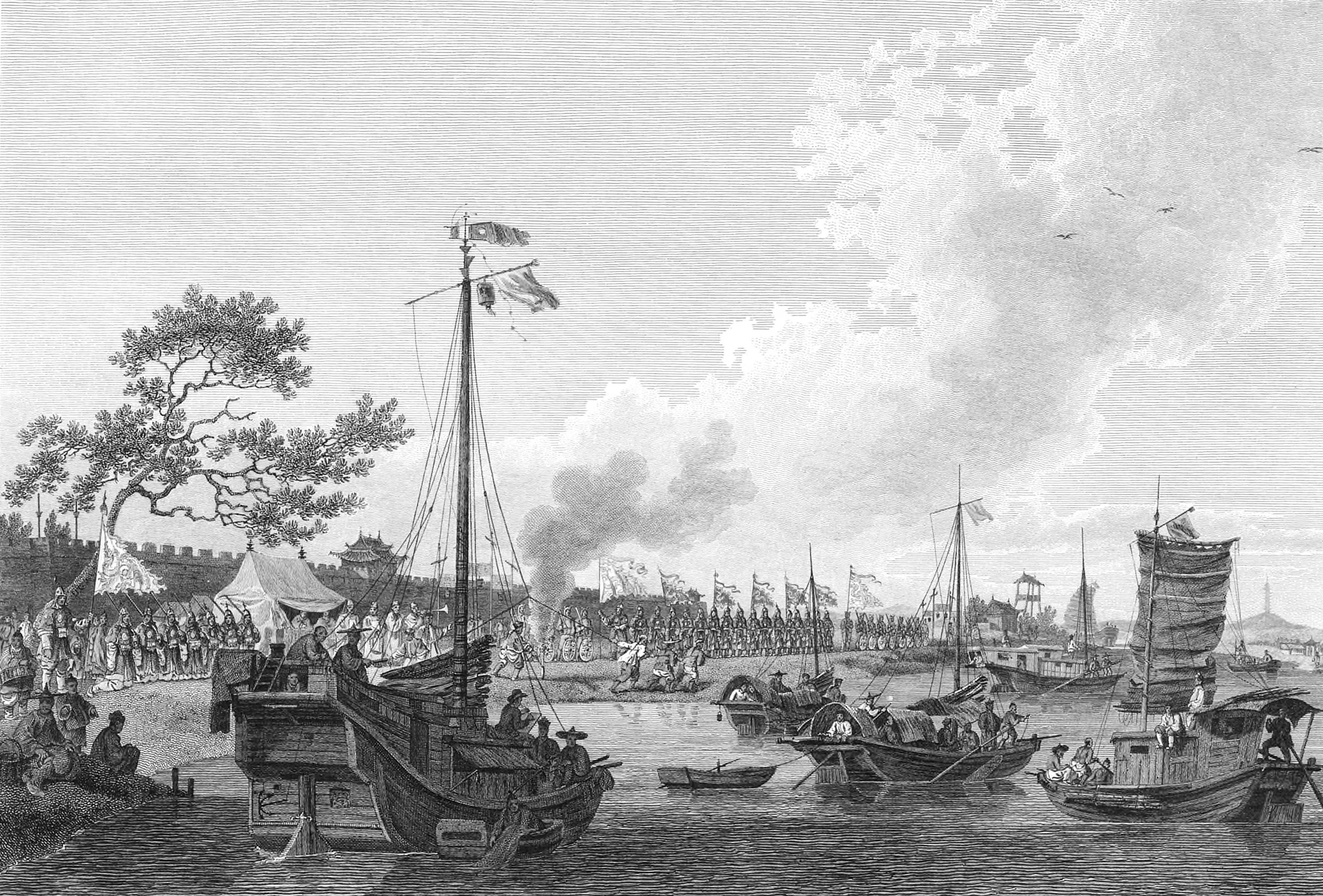 Chinese Military drawn out in compliment to the British Ambassador