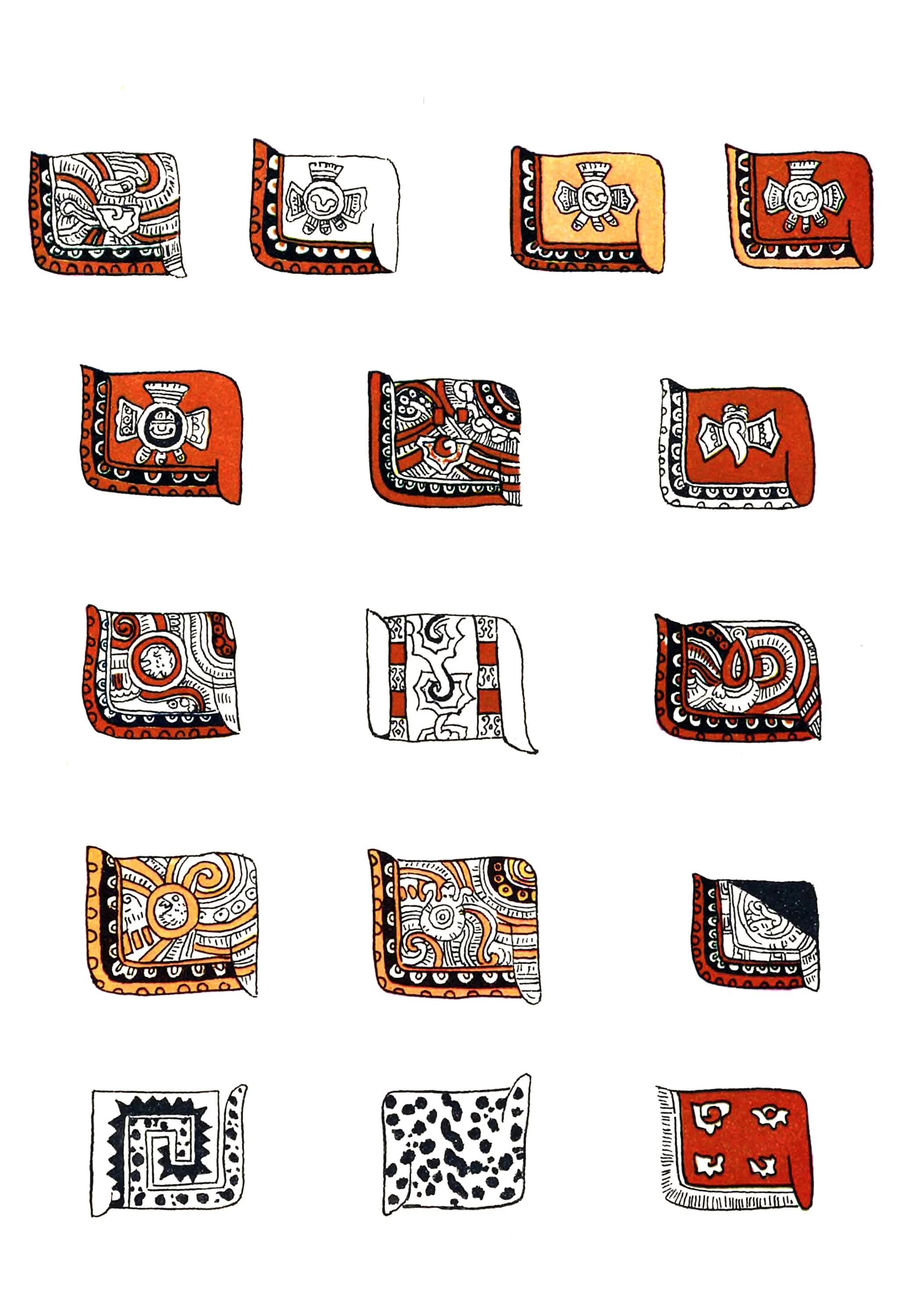 Blanket labyrinths according to the Mendoza Codex