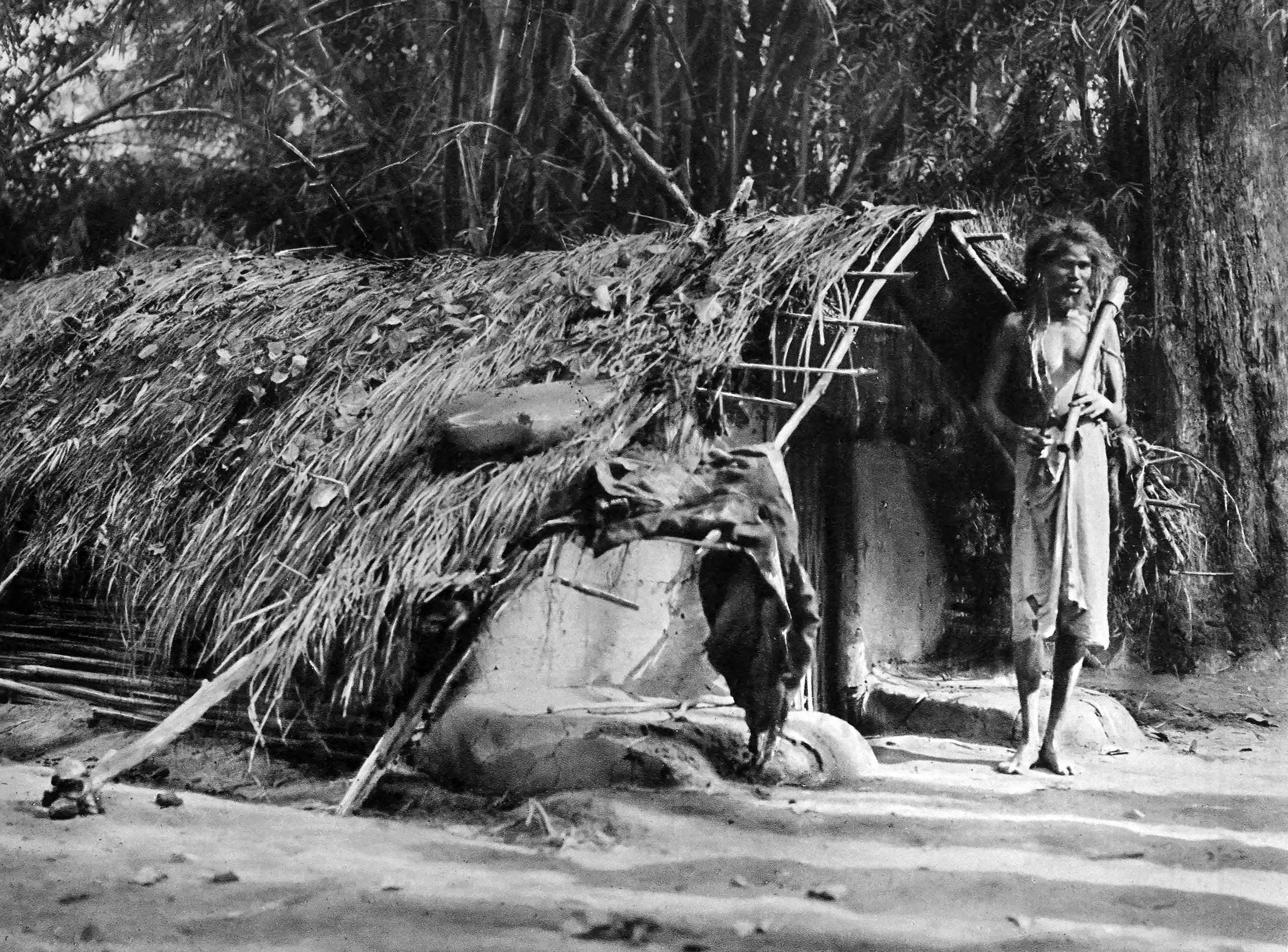 A Kadu before his Hut in the Jungle near Mysore