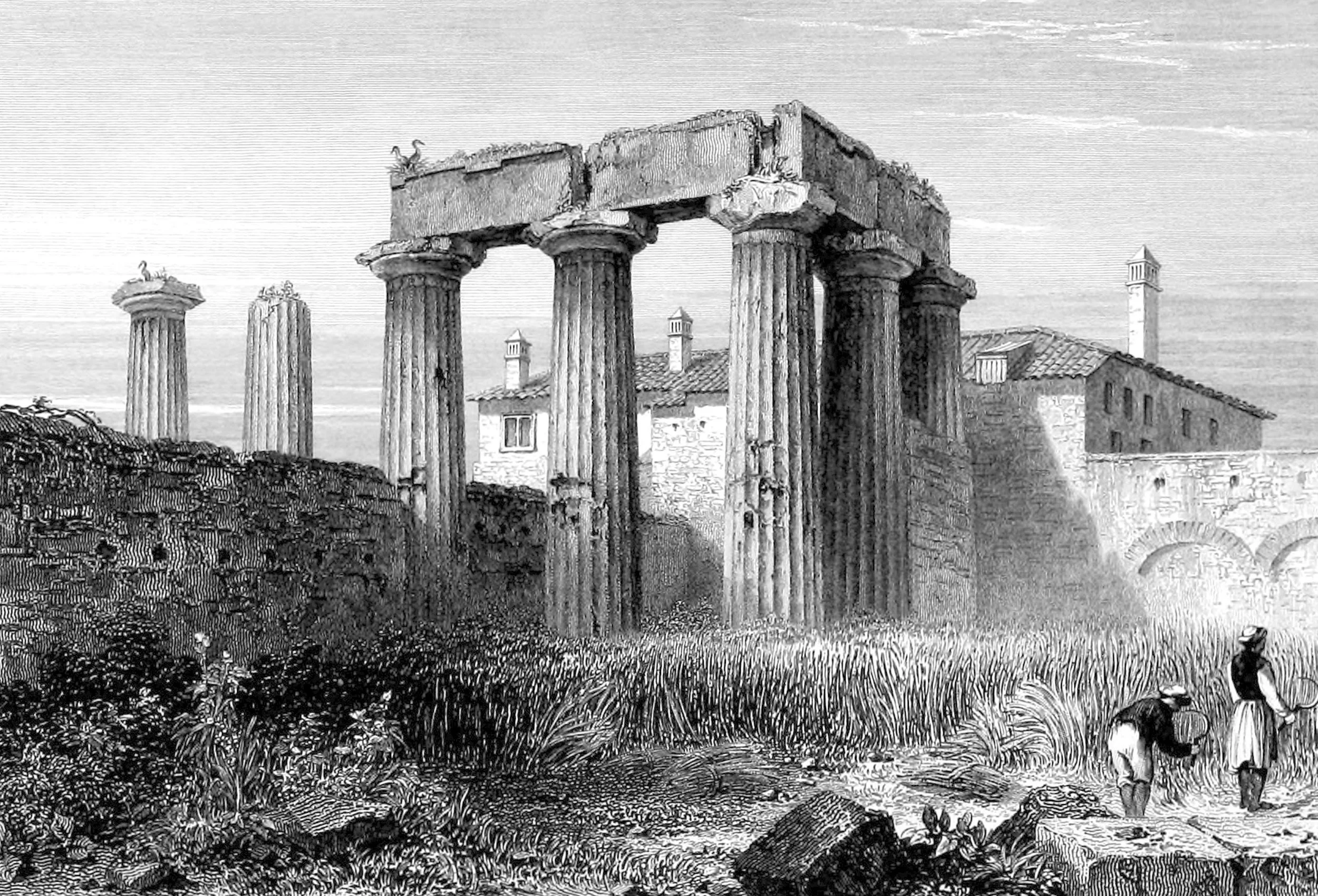 Rear View of the Ancient Temple at Corinth