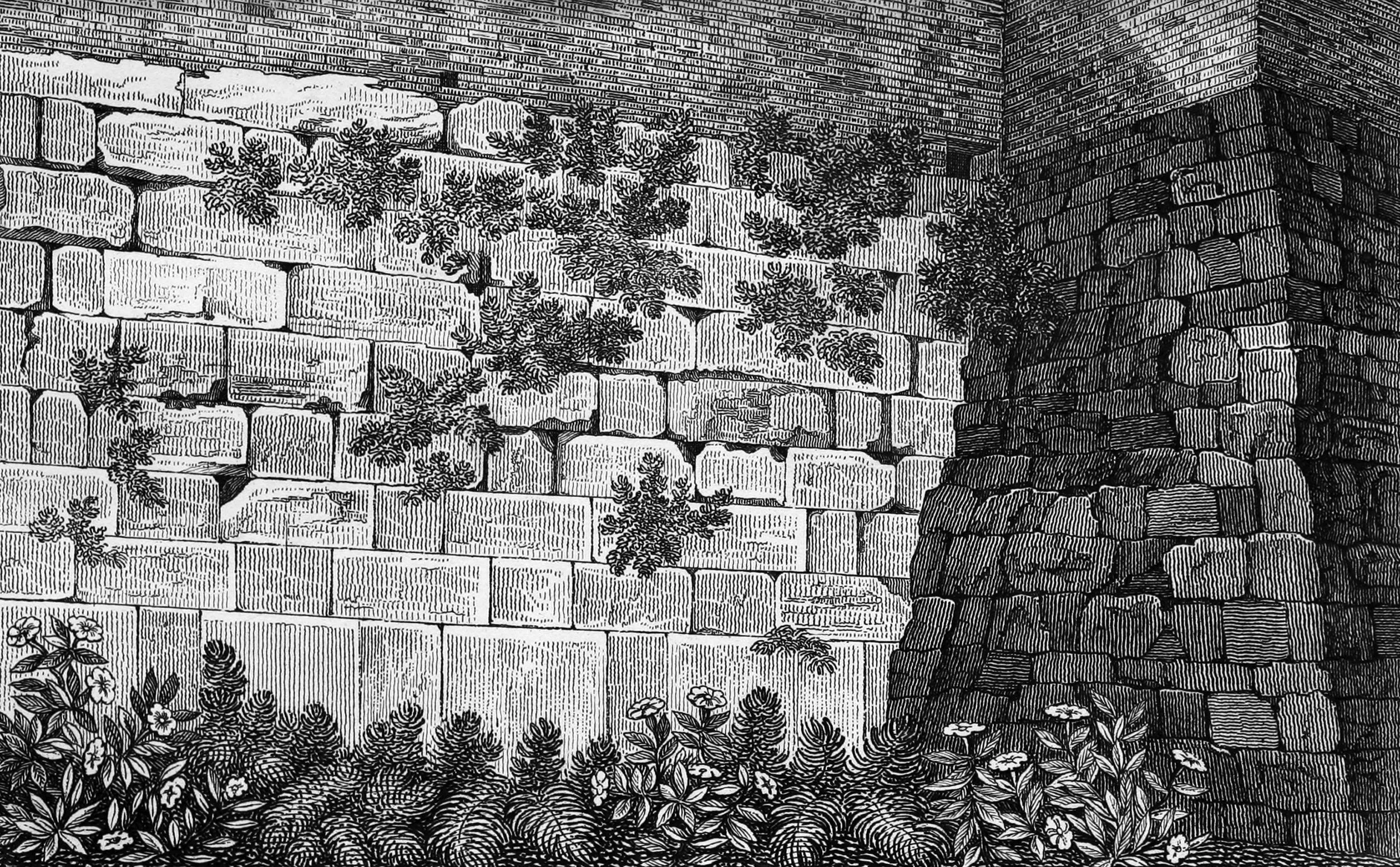 Mura di pietre quadrate fra la Porta Metronis e Latina