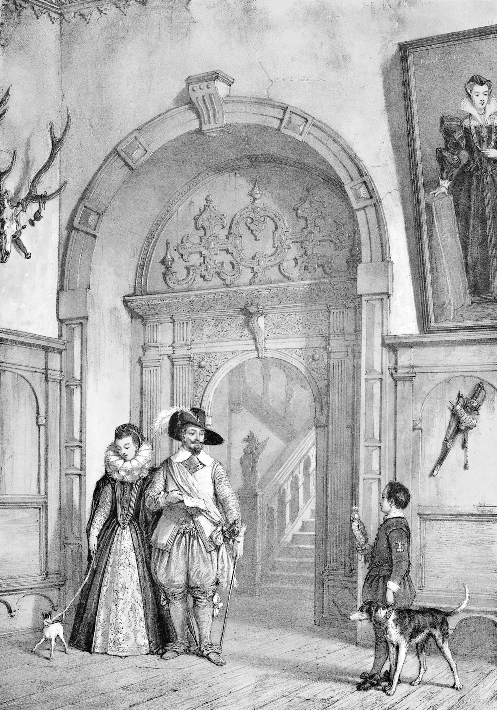 Entrance to the Grand Staircase Holland House, Kensington