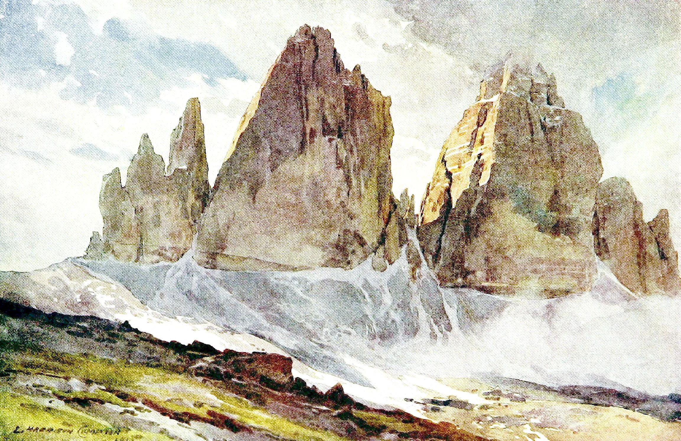 The Drei Zinnen, from the Highest Ridge