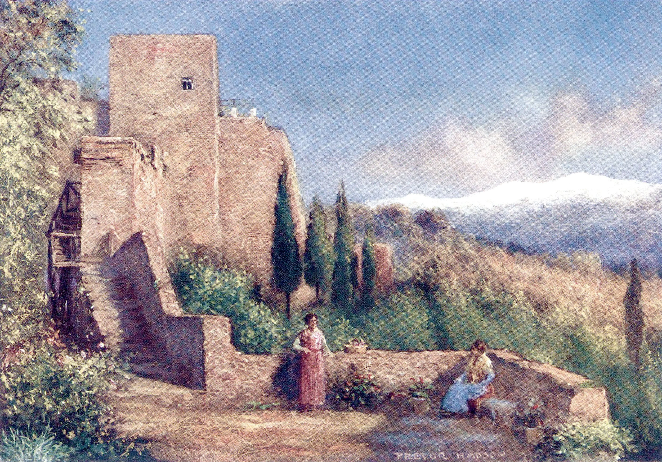 Granada- Sierra Nevada from the Alhambra Gardens