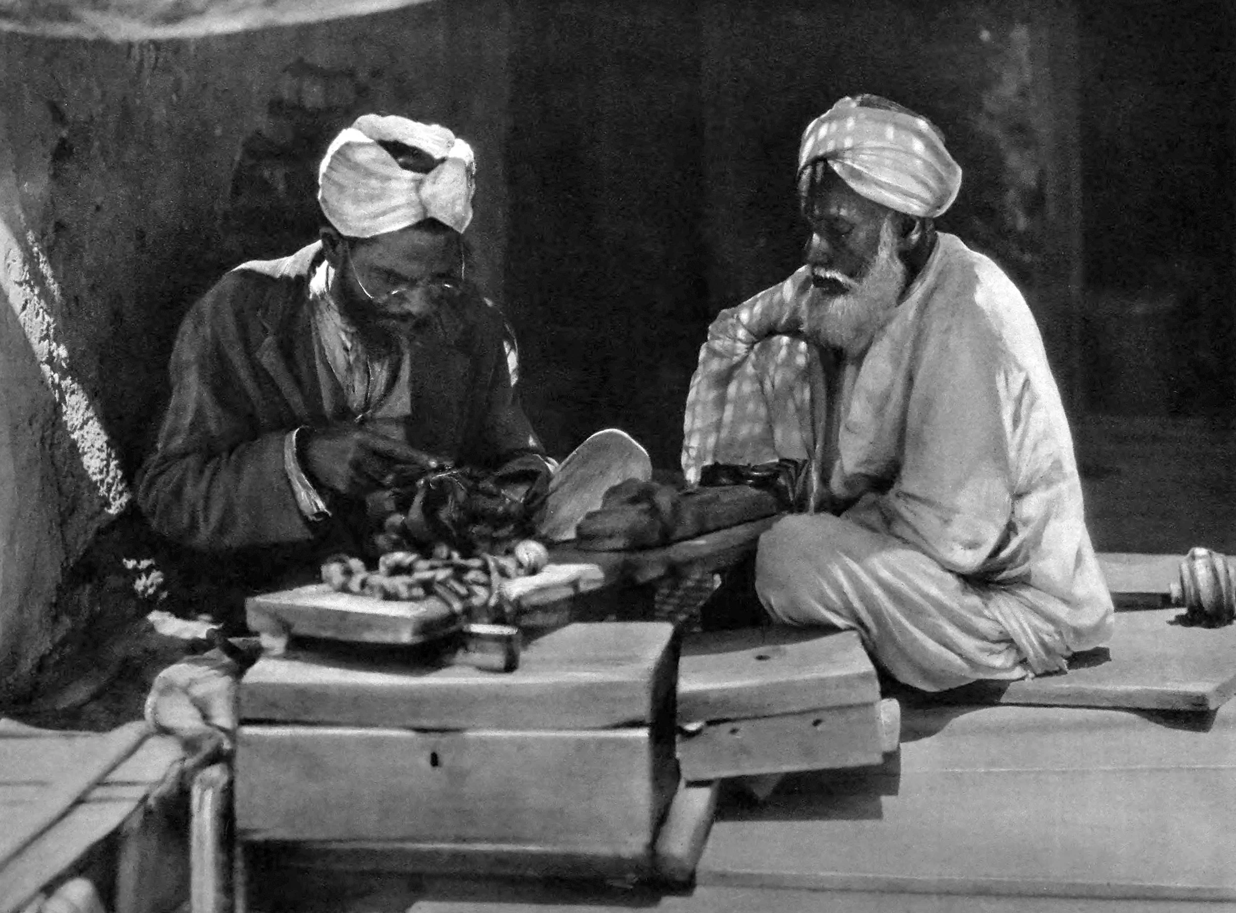 Mysore. Goldsmith at work