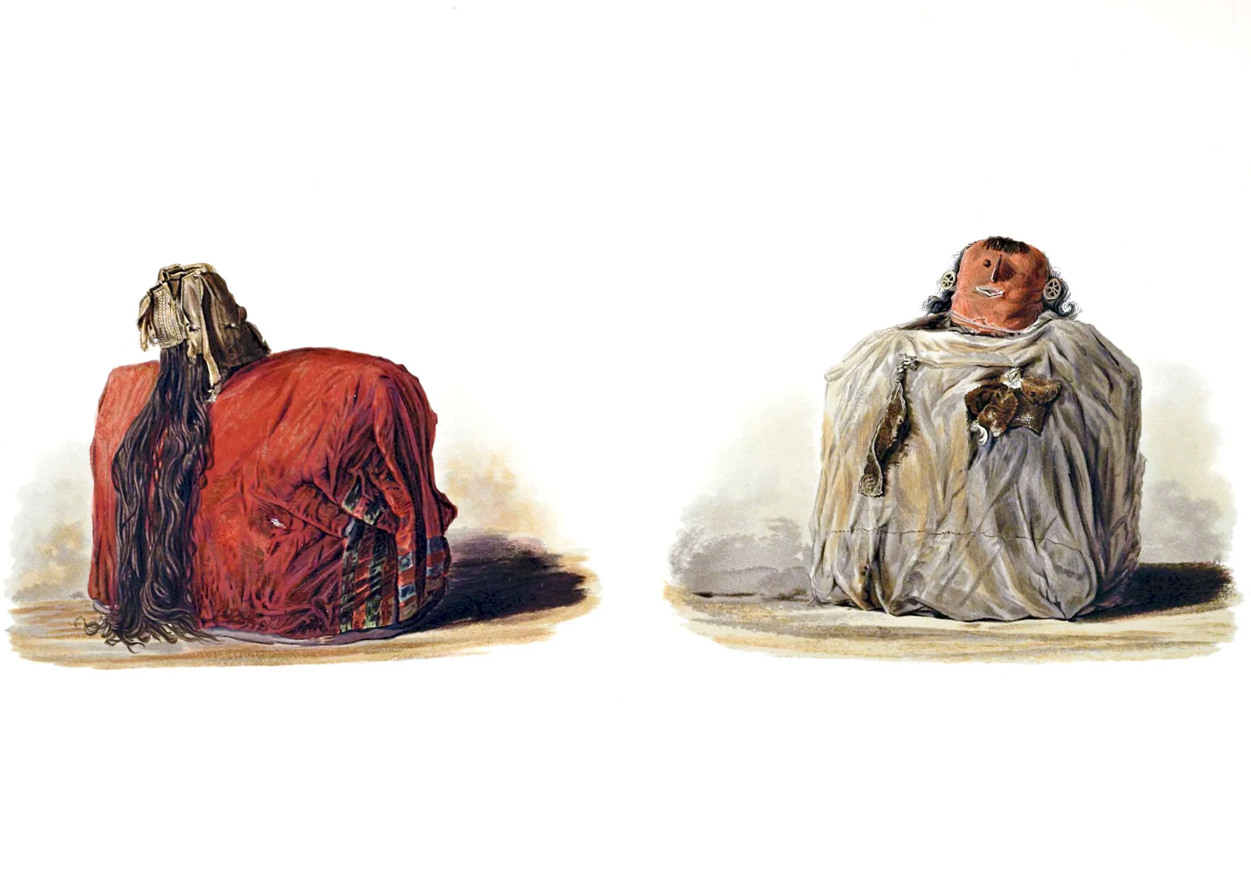 Mummies with Wig and Ear Ornaments